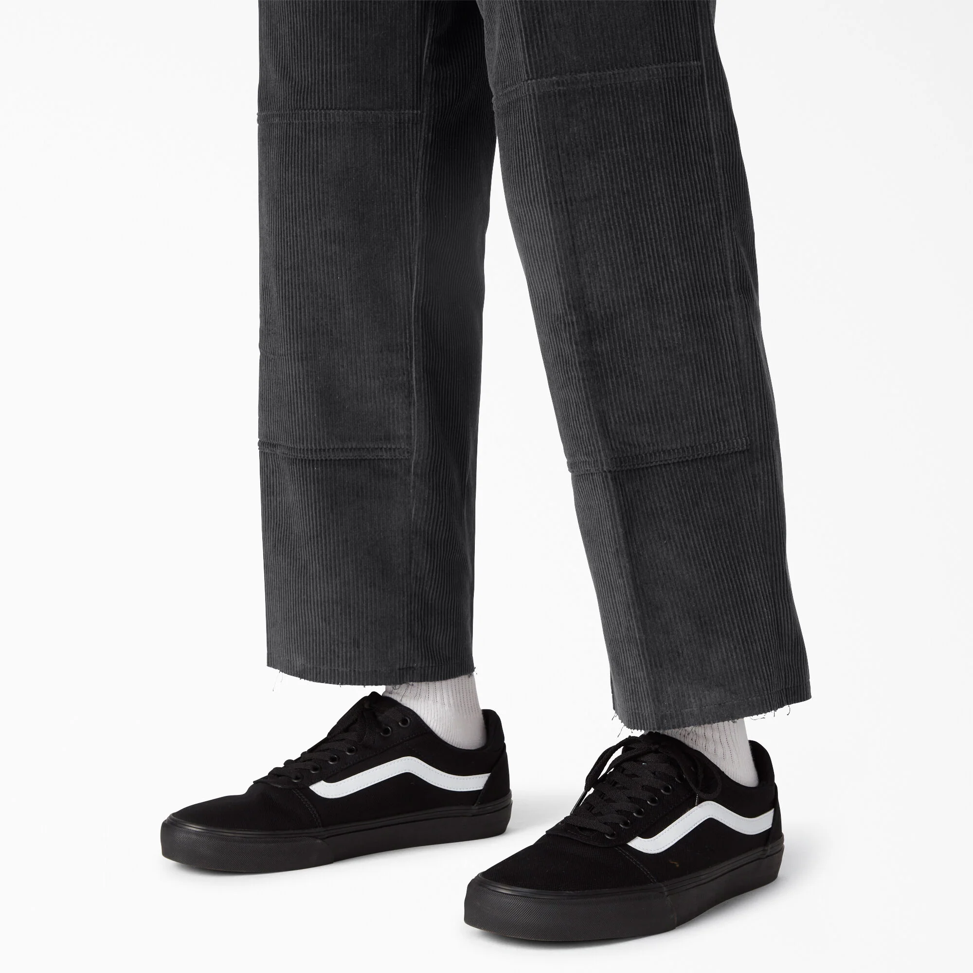 DICKIES VILLANI DOUBLE KNEE CORDUROY WORK PANTS BLACK - Image 4