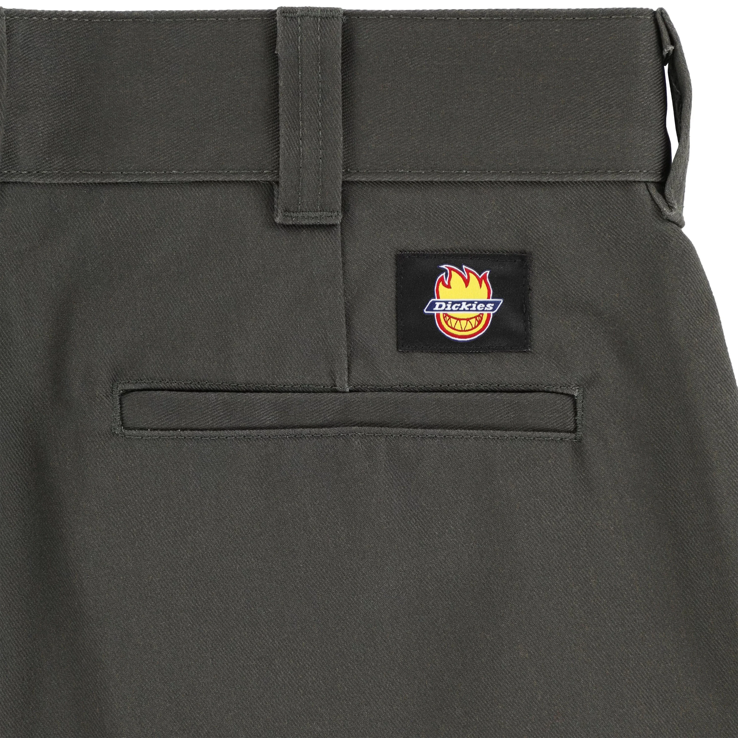 DICKIES X SPITFIRE DOUBLE KNEE PANTS OLIVE GREEN TWILL - Image 3