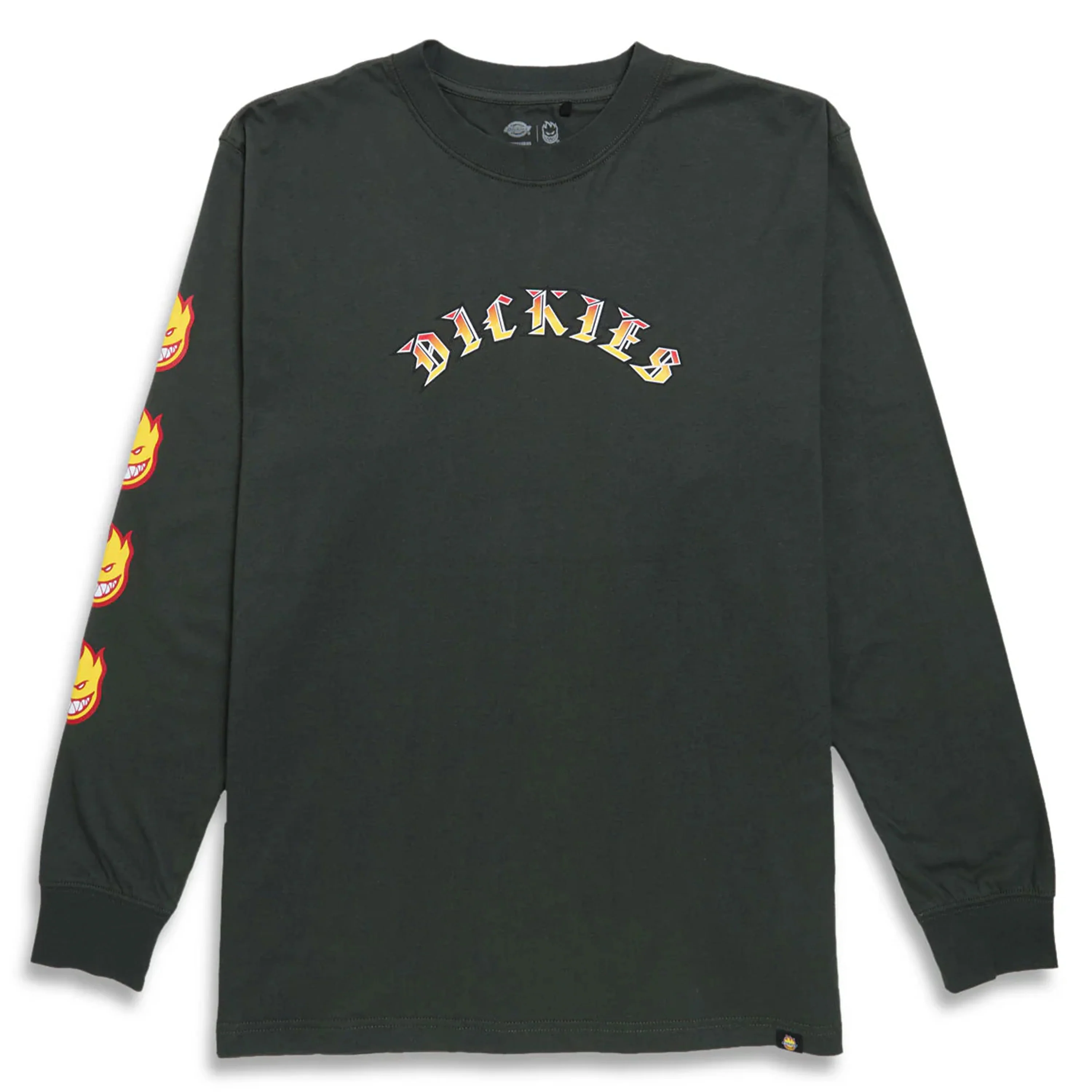 DICKIES X SPITFIRE LONG SLEEVE TEE OLIVE GREEN