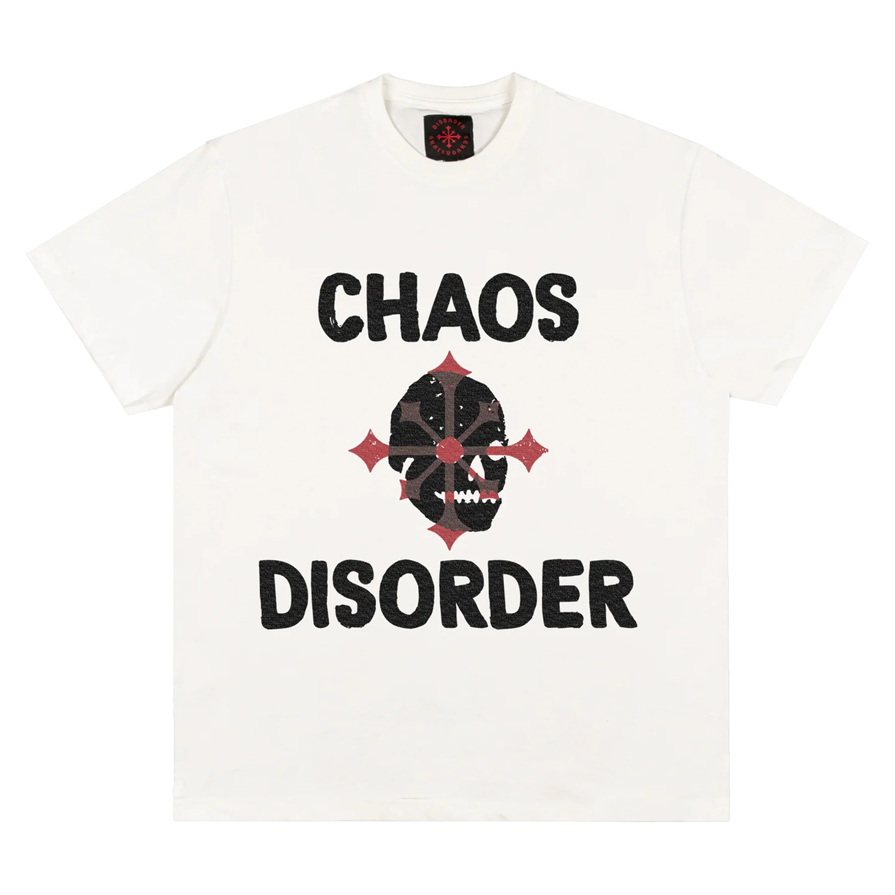 DISORDER CHAOS SKULL TEE WHITE