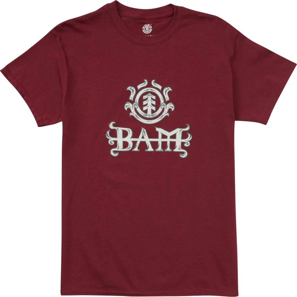 ELEMENT BAM SHORT SLEEVE T-SHIRT MAROON