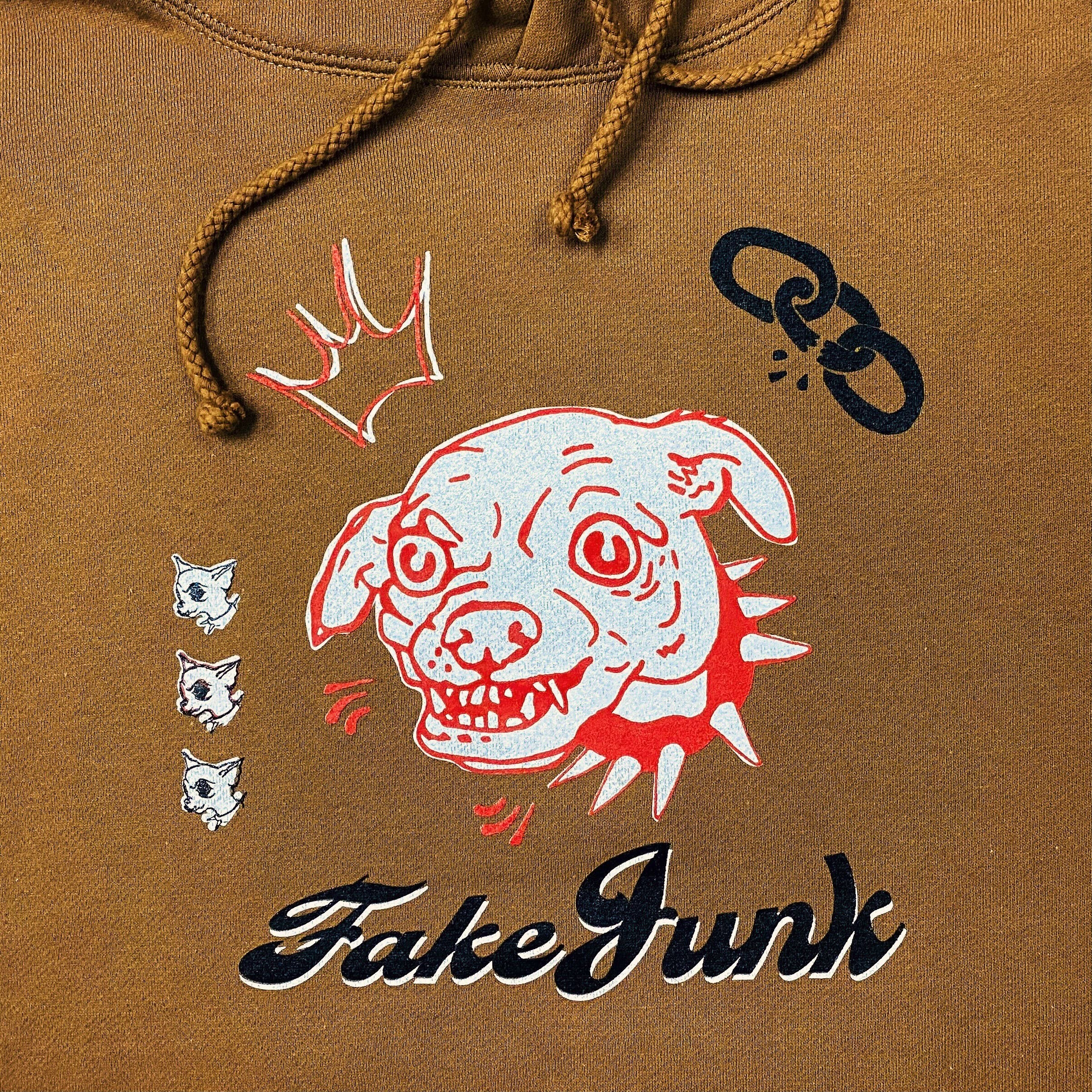 FAKE JUNK BARK! HOODIE BROWN - Image 2