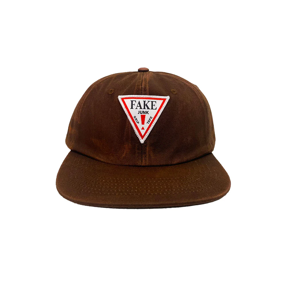 FAKE JUNK PATCH UNSTRUCTURED HAT FADED BROWN