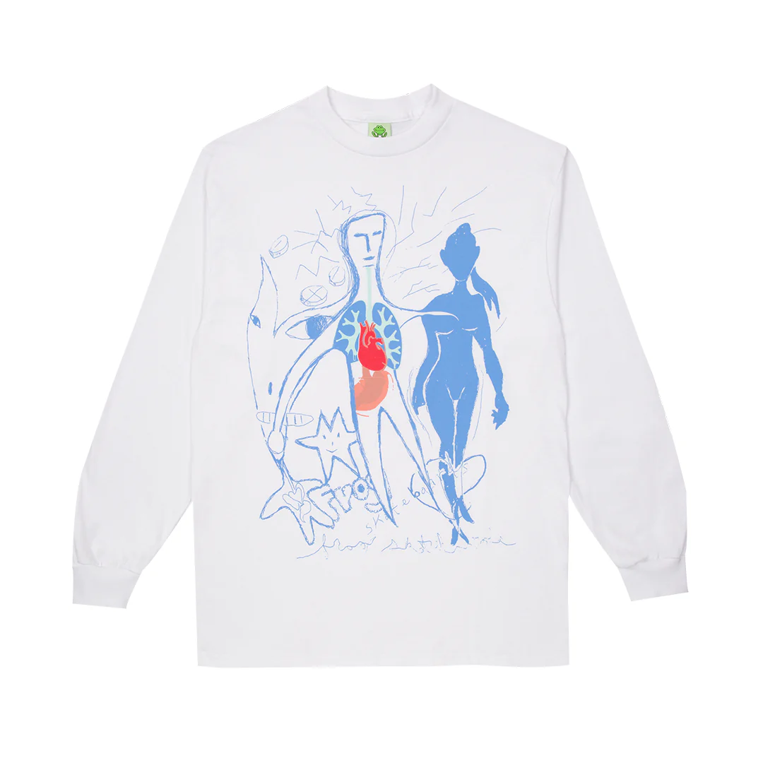 FROG PHENOMENON LONG SLEEVE TEE WHITE