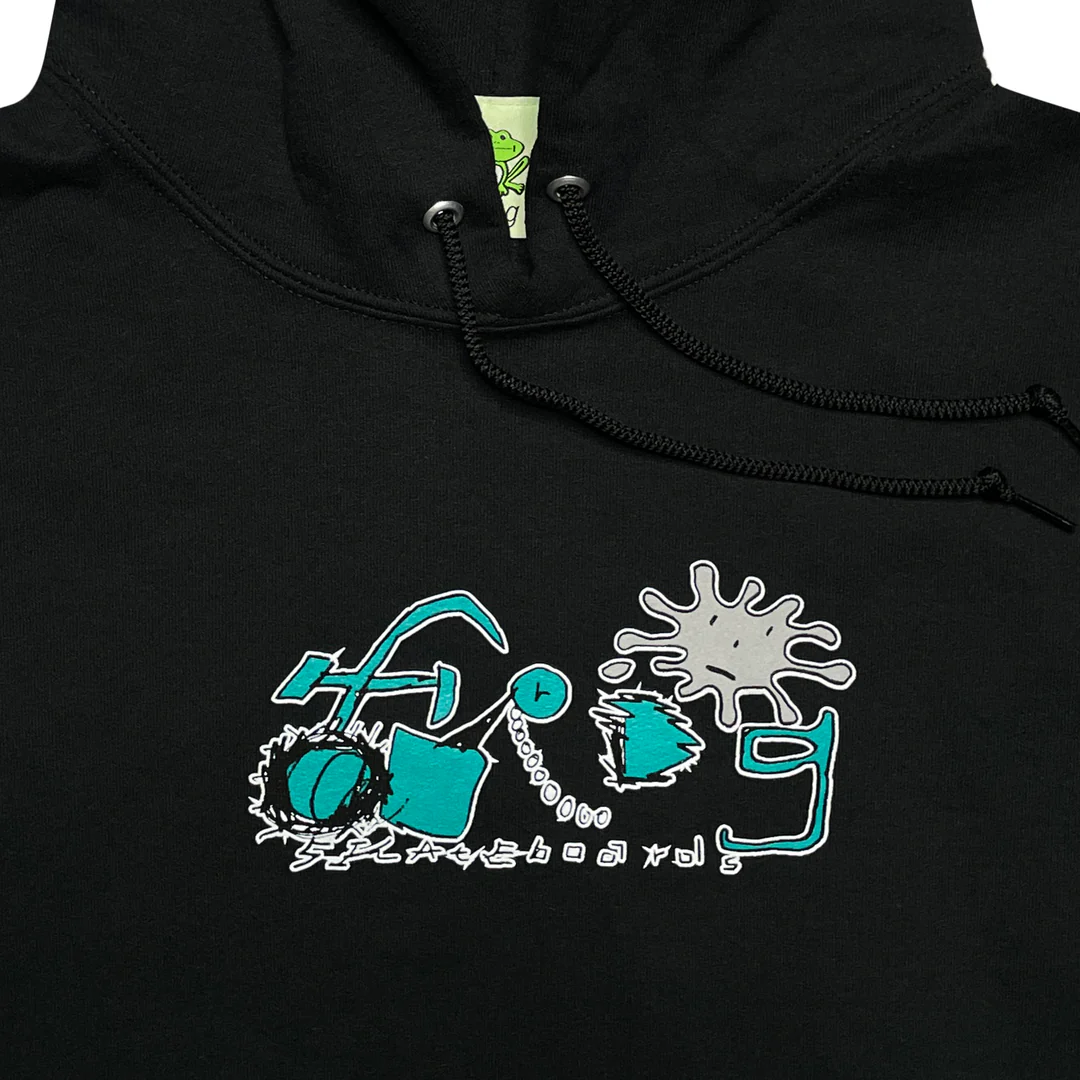 FROG SPLAT LOGO HOODIE BLACK - Image 2