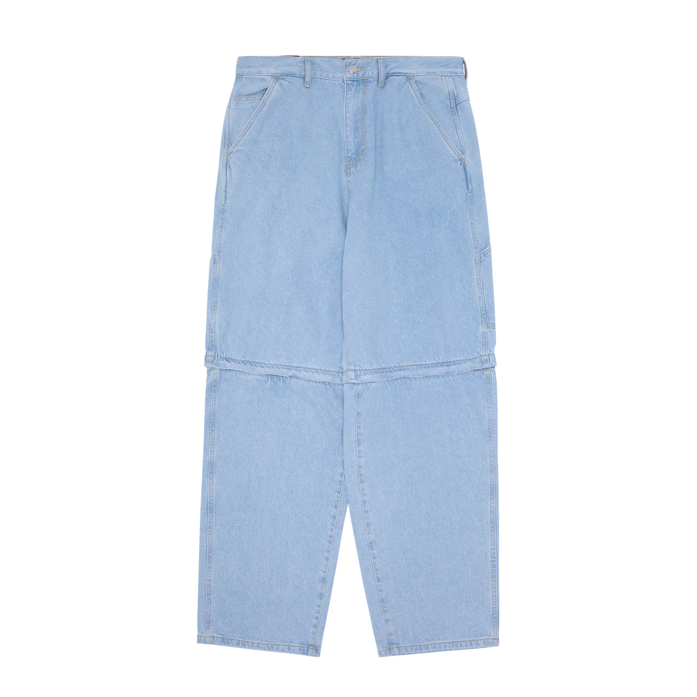 FUCKING AWESOME BAGGY ZIP OFF CARPENTER PANTS LIGHT DENIM
