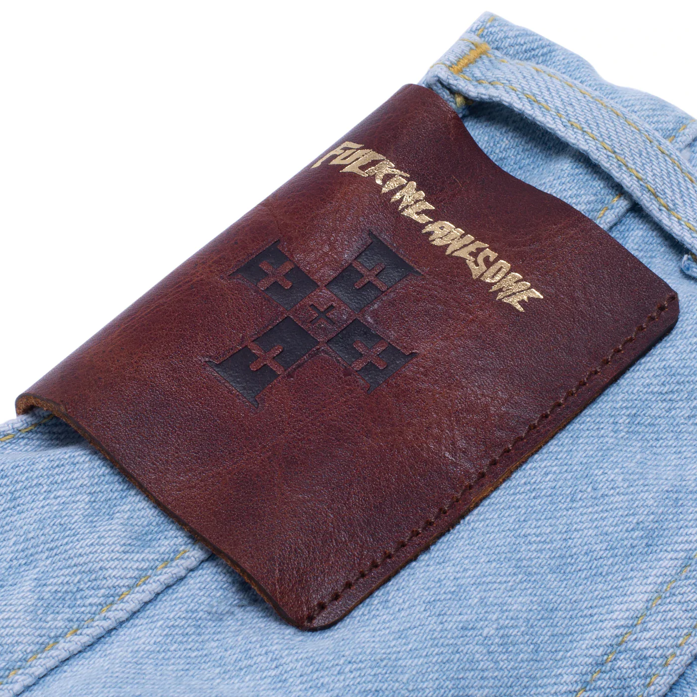 FUCKING AWESOME BAGGY ZIP OFF CARPENTER PANTS LIGHT DENIM - Image 4