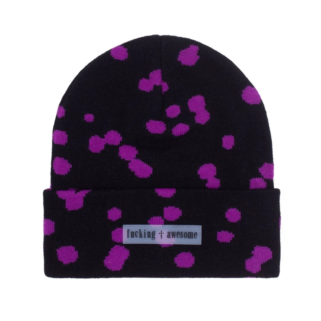 FUCKING AWESOME SPLAT CUFF BEANIE PURPLE/BLACK