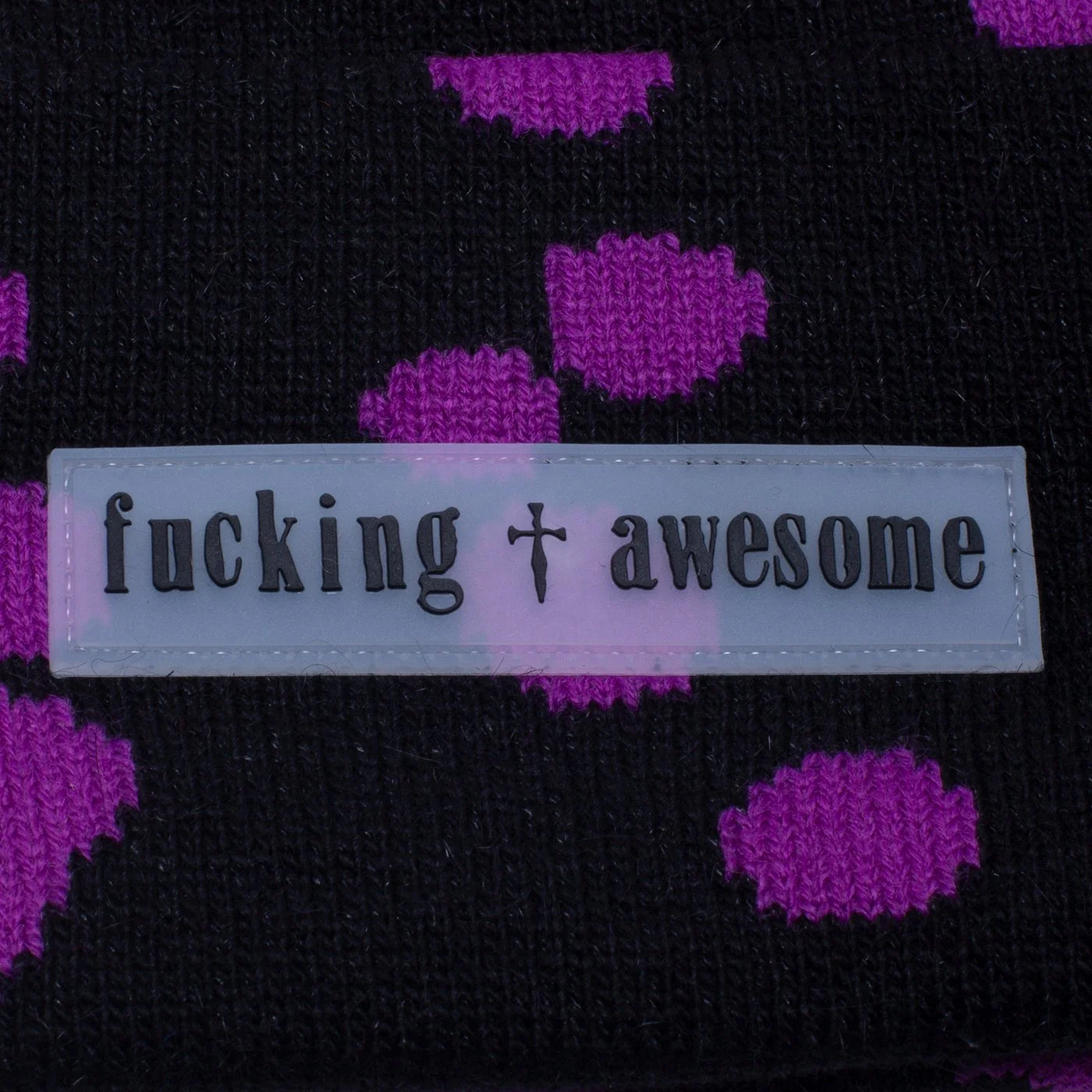 FUCKING AWESOME SPLAT CUFF BEANIE PURPLE/BLACK - Image 2