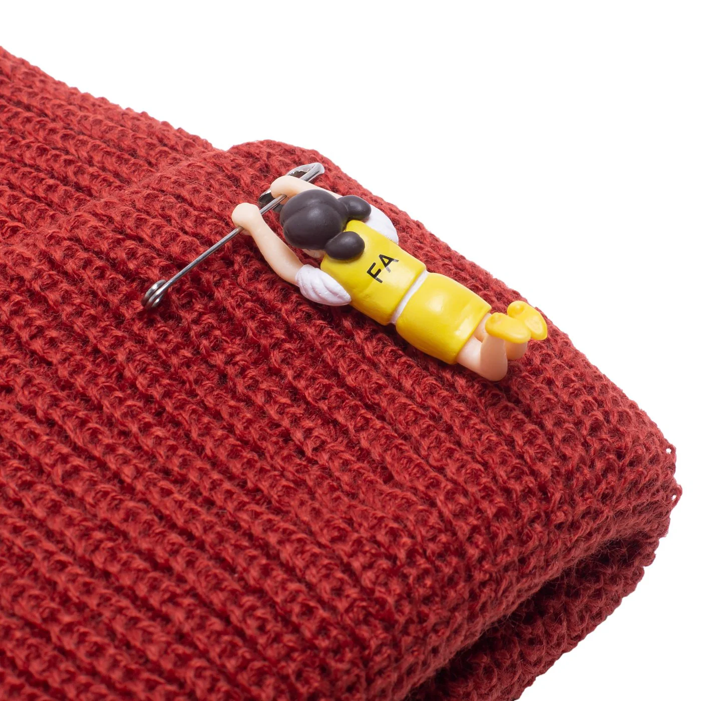 FUCKING AWESOME FUCHIKO HANGING GIRL CUFF BEANIE RUST - Image 3