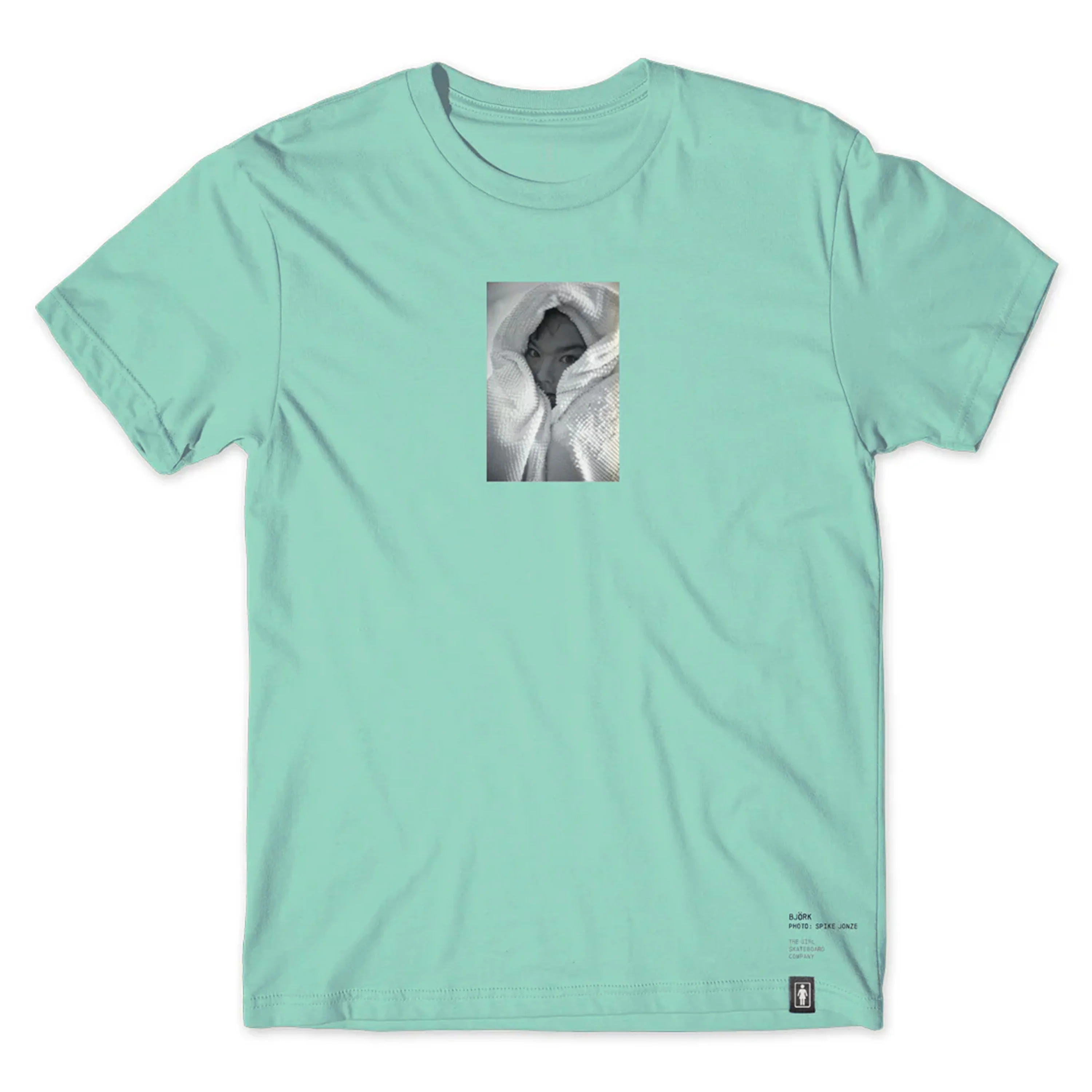 GIRL SPIKE JONZE BJORK PHOTO TEE MINT