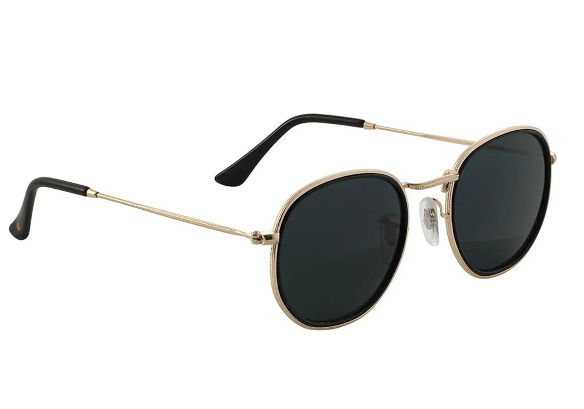 GLASSY SUNHATERS HUDSON POLARIZED BLACK/GOLD