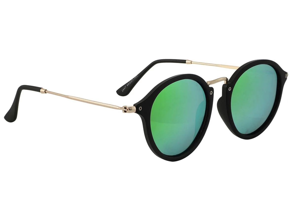 GLASSY SUNHATERS KLEIN POLARIZED BLACK/GREEN MIRROR