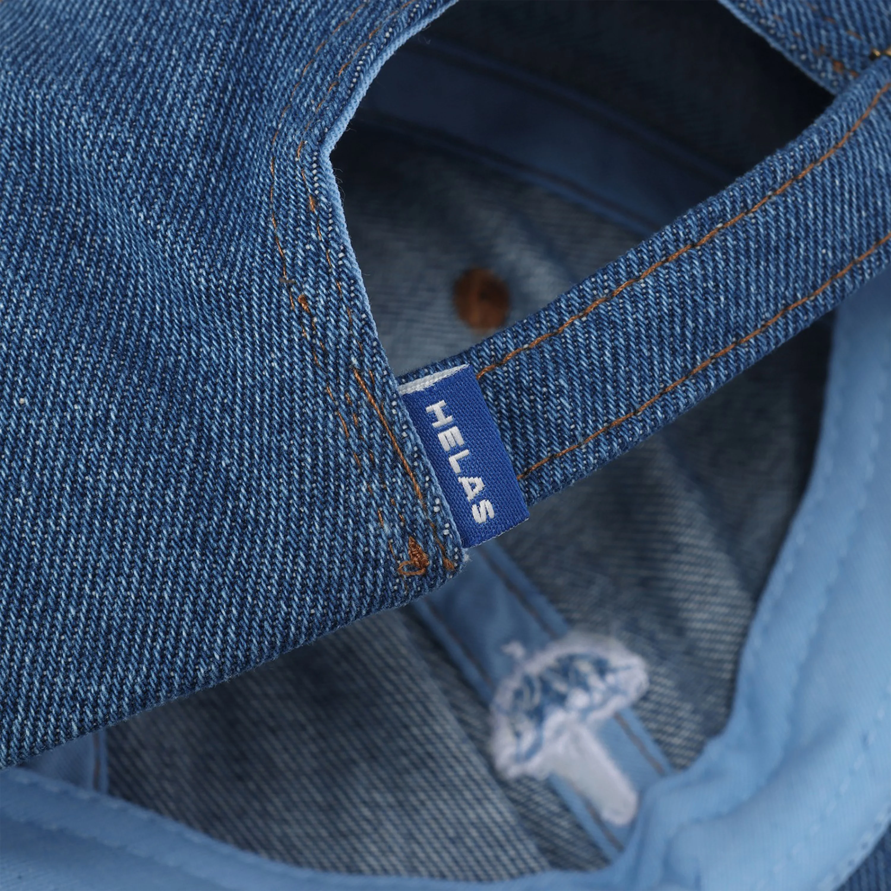 HELAS CLASSIC DENIM CAP LIGHT BLUE - Image 3
