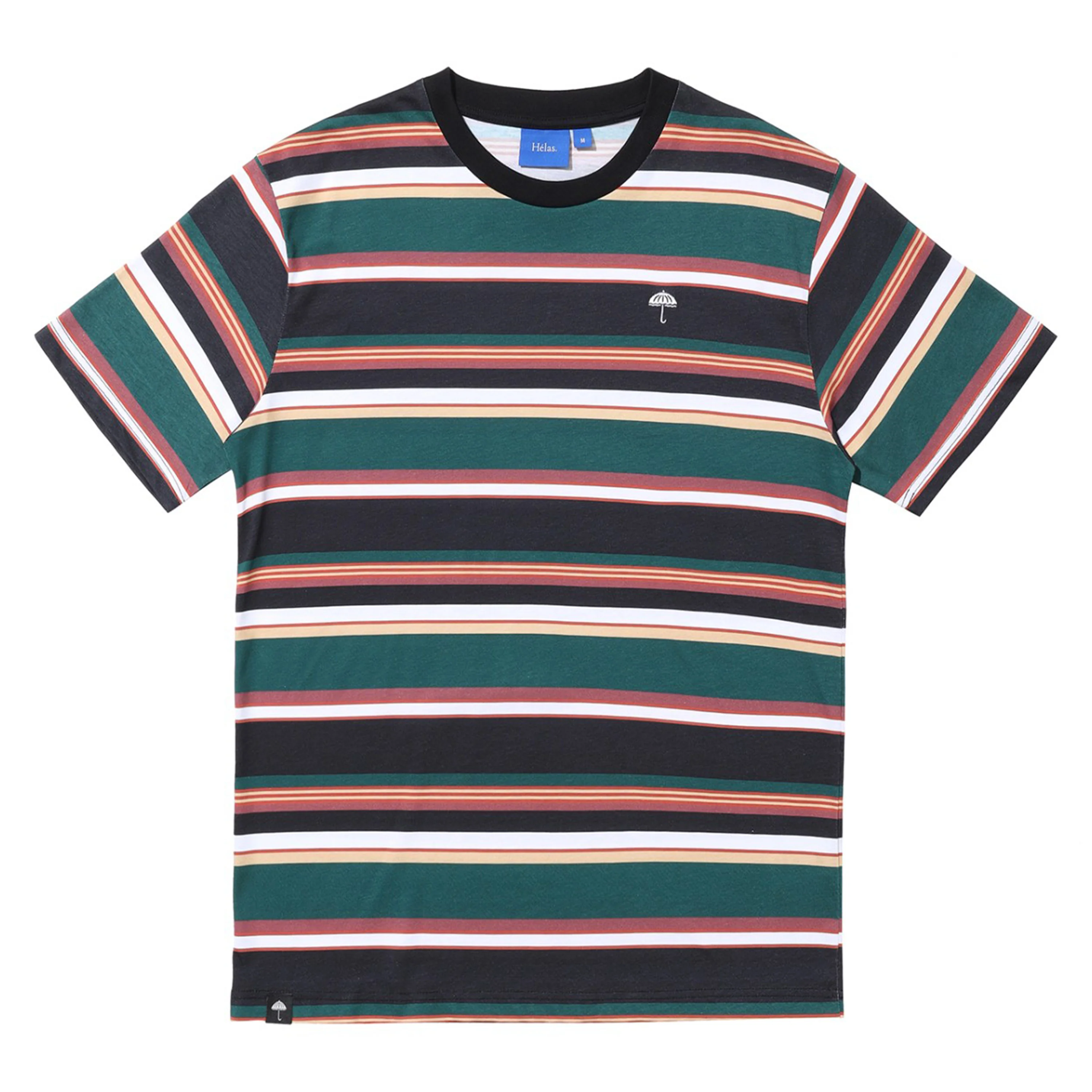HELAS RAYURES TEE GREEN / BLACK