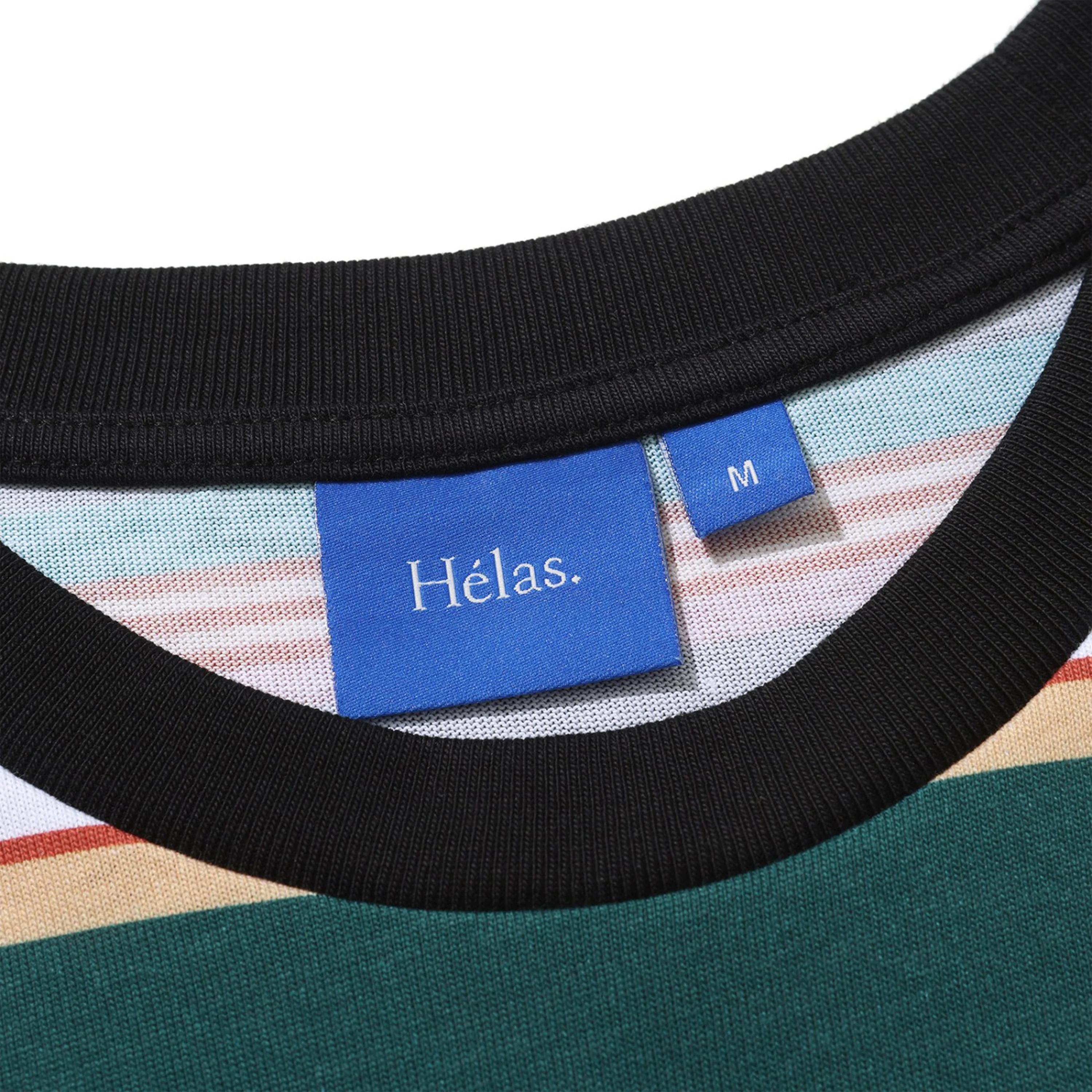 HELAS RAYURES TEE GREEN / BLACK - Image 2