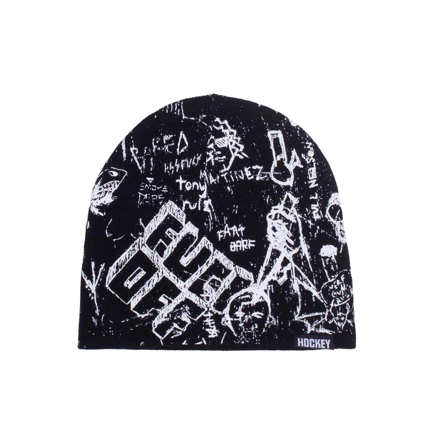 HOCKEY DESK CARVE BEANIE BLACK / WHITE