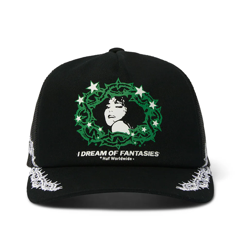 HUF FANTASIES TRUCKER HAT BLACK - Image 2