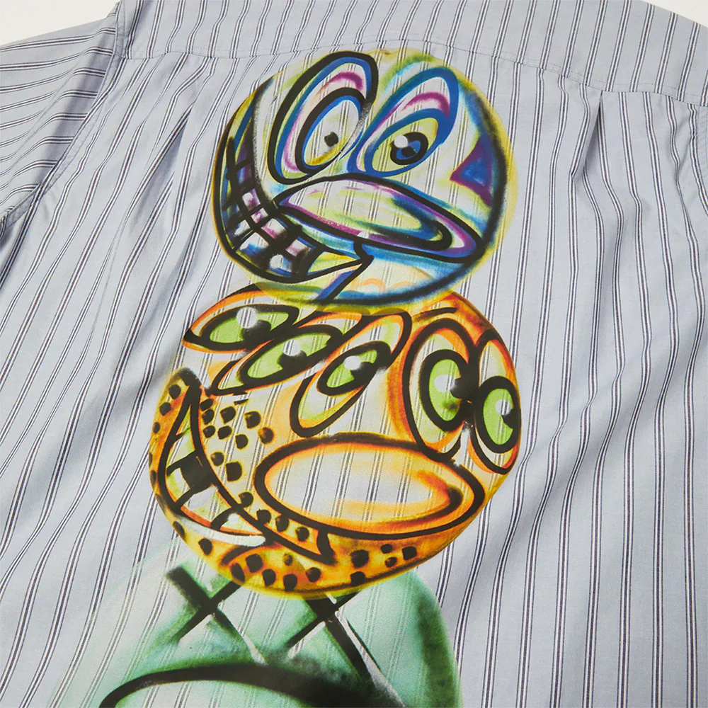 HUF X KENNY SCHARF TELEVISION STRIPE SHIRT - Image 3