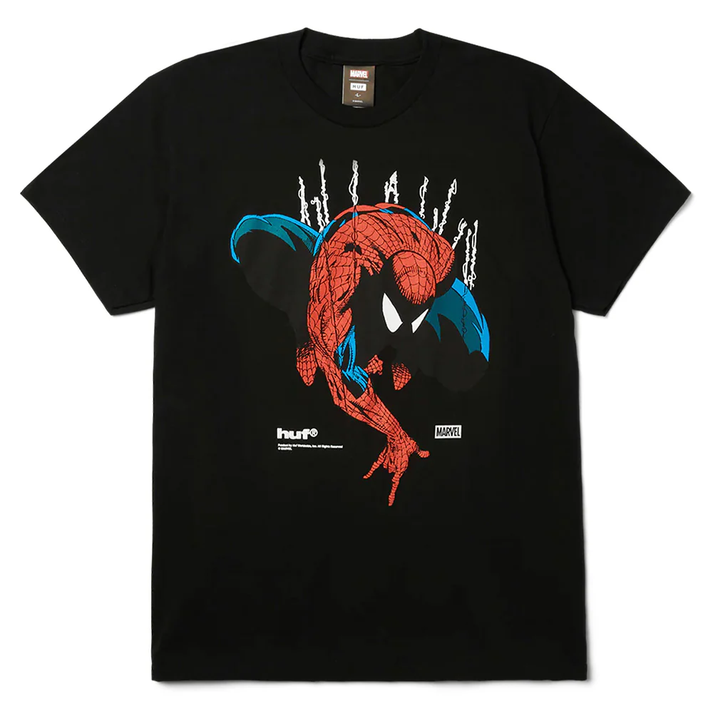 HUF X MARVEL SPIDER-MAN PERCEPTIONS TEE BLACK