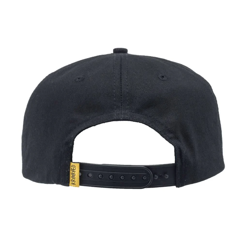 KROOKED KAT EMBLEM SNAPBACK BLACK / WHITE - Image 2