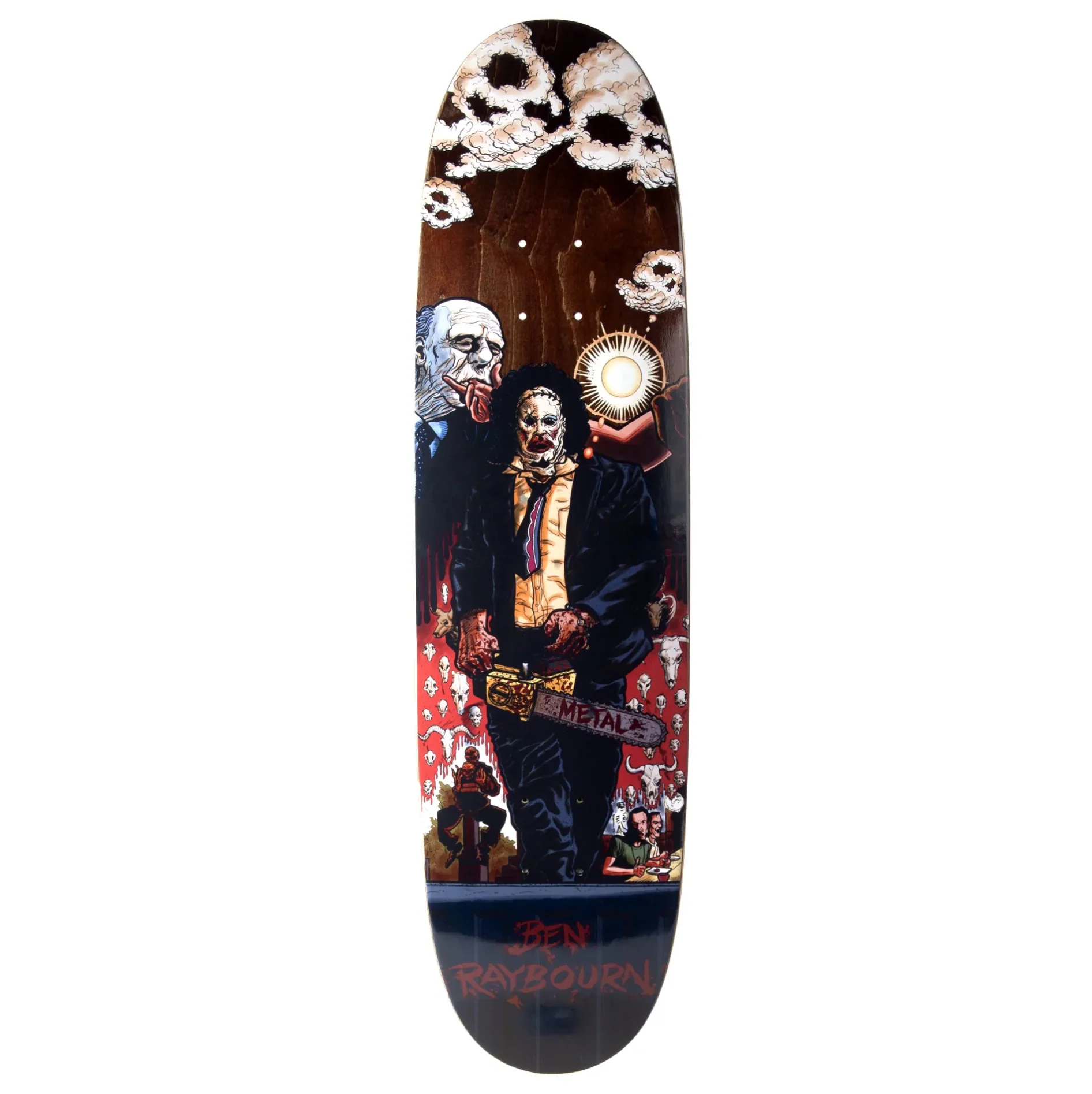 METAL BEN RAYBOURN CHAINSAW FOOTBALL SHAPE