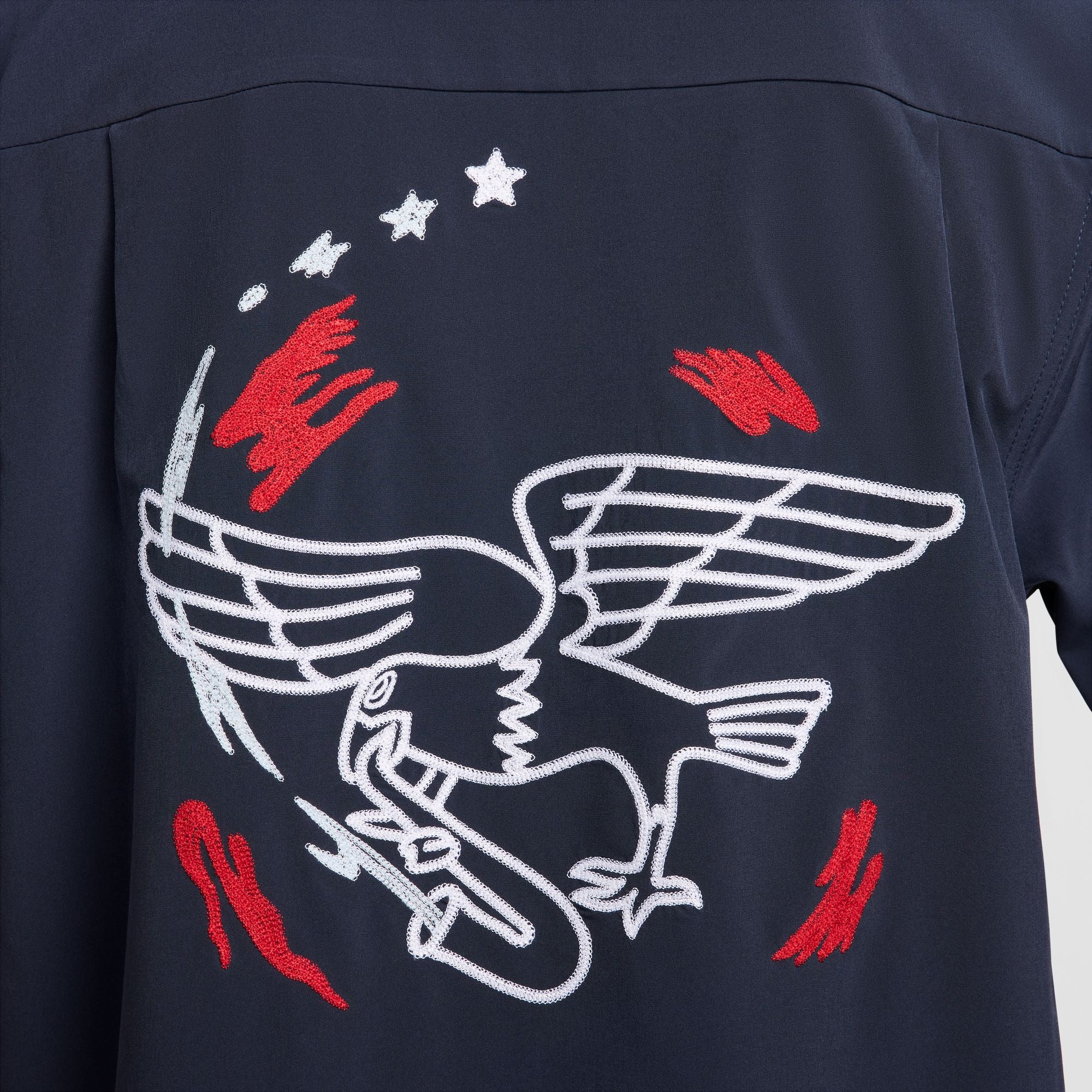 NIKE SB 2024 FEDERATION KIT BUTTON-UP SKATE BOWLER USA OBSIDIAN/WHITE - Image 3