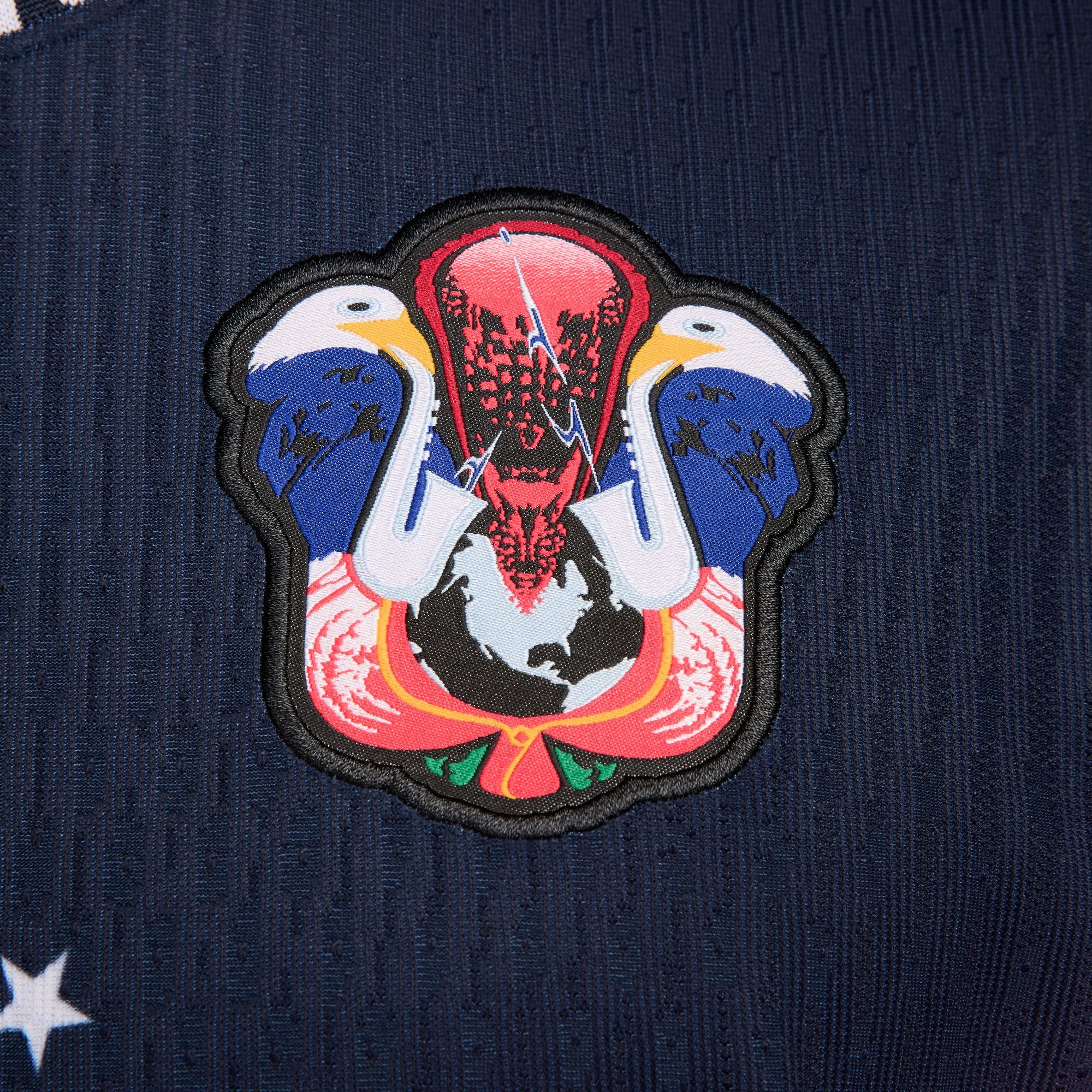 NIKE SB 2024 FEDERATION KIT DRI-FIT ADV SHORT-SLEEVE SKATE JERSEY USA OBSIDIAN/BRIGHT CRIMSON/WHITE - Image 4