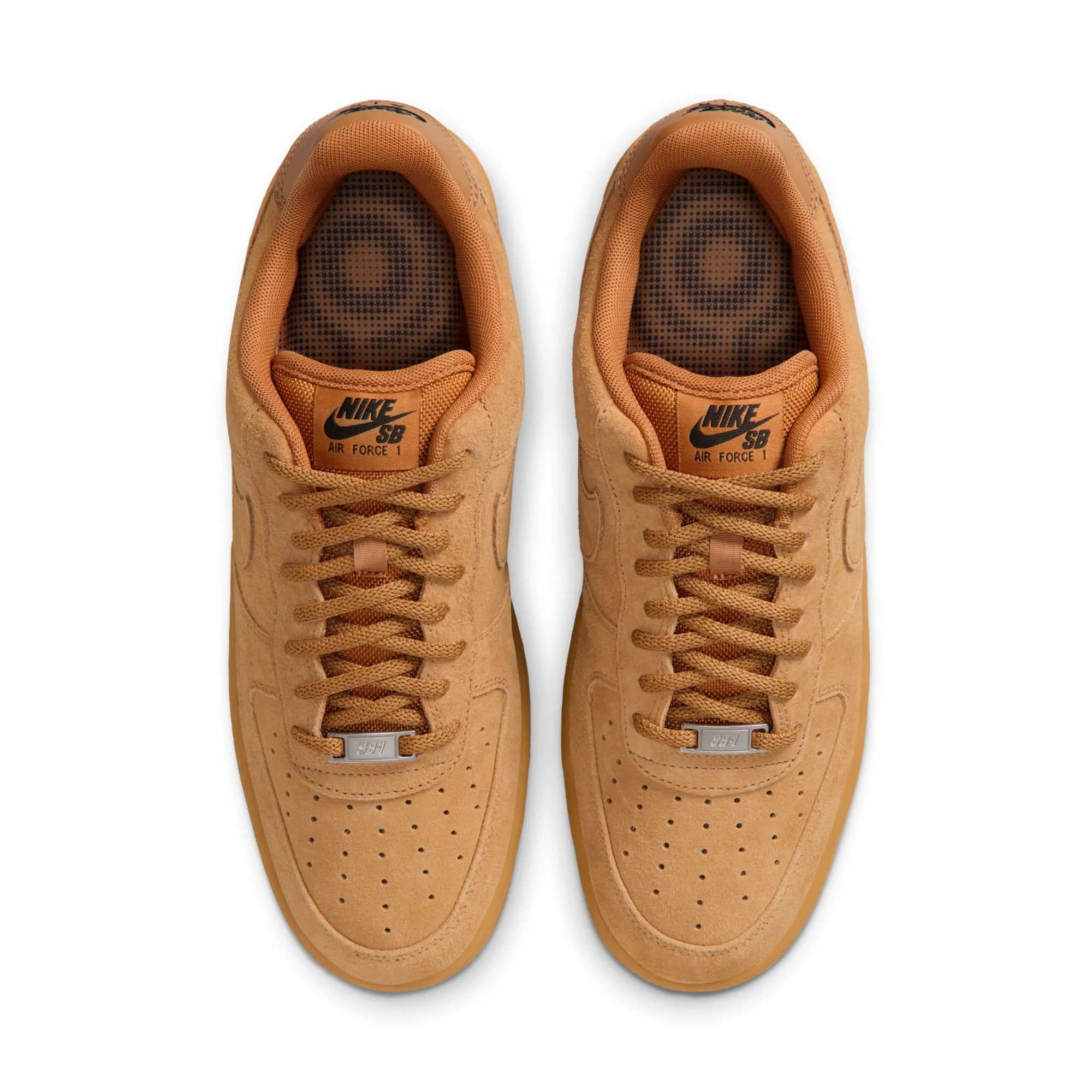 NIKE SB AIR FORCE 1 FLAX / FLAX-BLACK-GUM LIGHT BROWN - Image 4