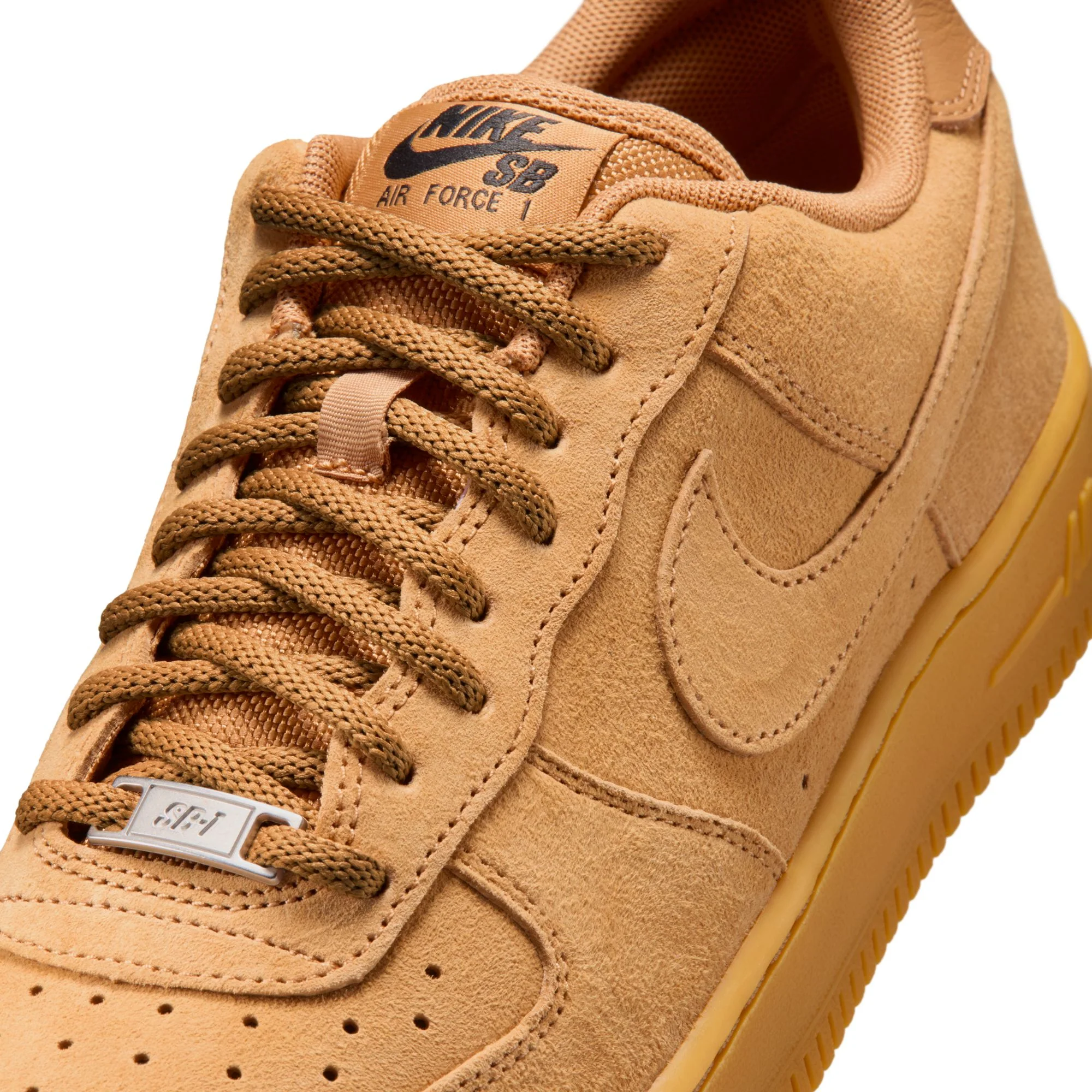 NIKE SB AIR FORCE 1 FLAX / FLAX-BLACK-GUM LIGHT BROWN - Image 7