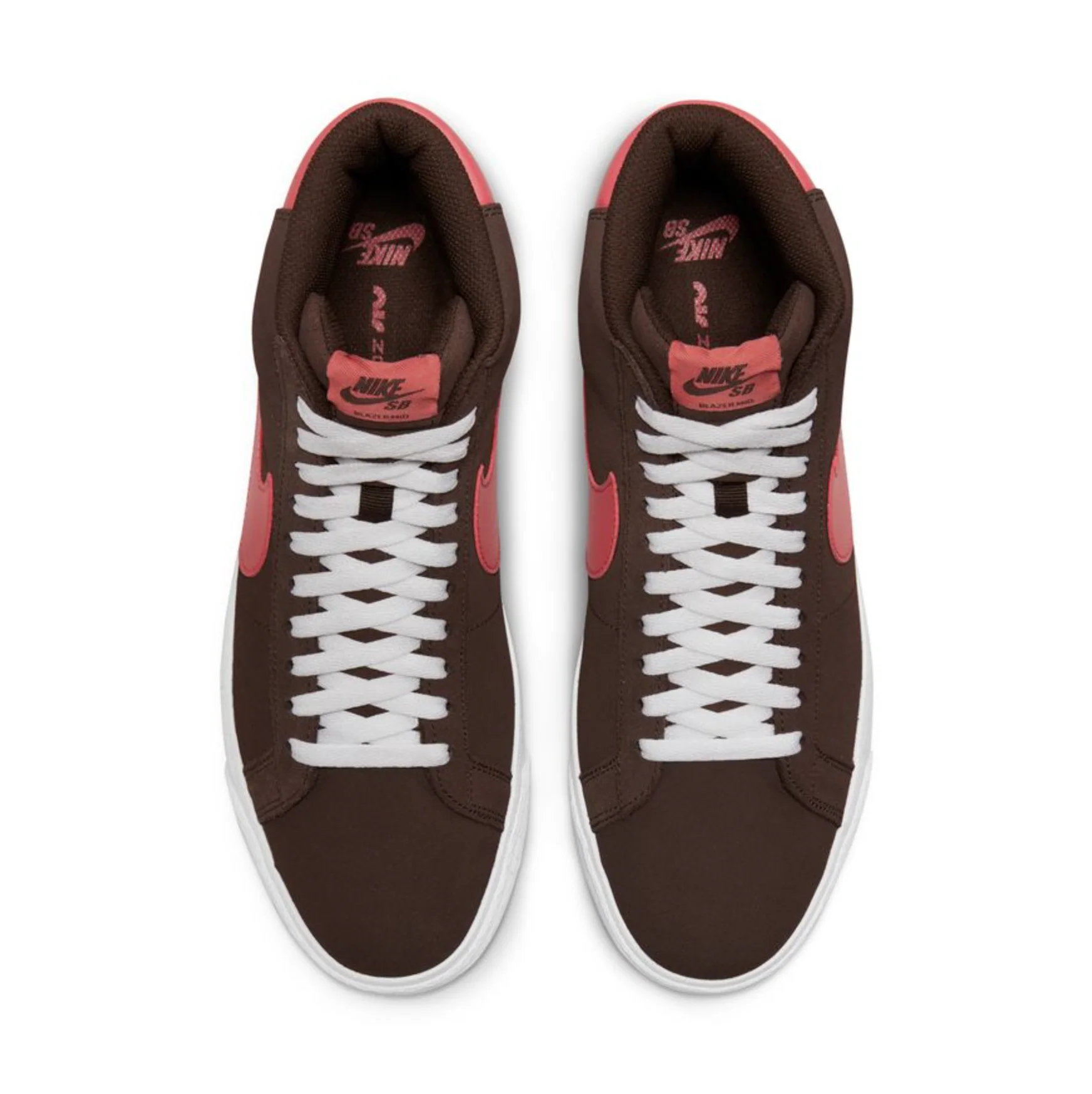 NIKE SB BLAZER MID BAROQUE BROWN / ADOBE / WHITE - Image 4
