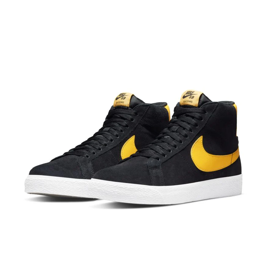 NIKE SB BLAZER MID BLACK / UNIVERSITY GOLD - Image 2
