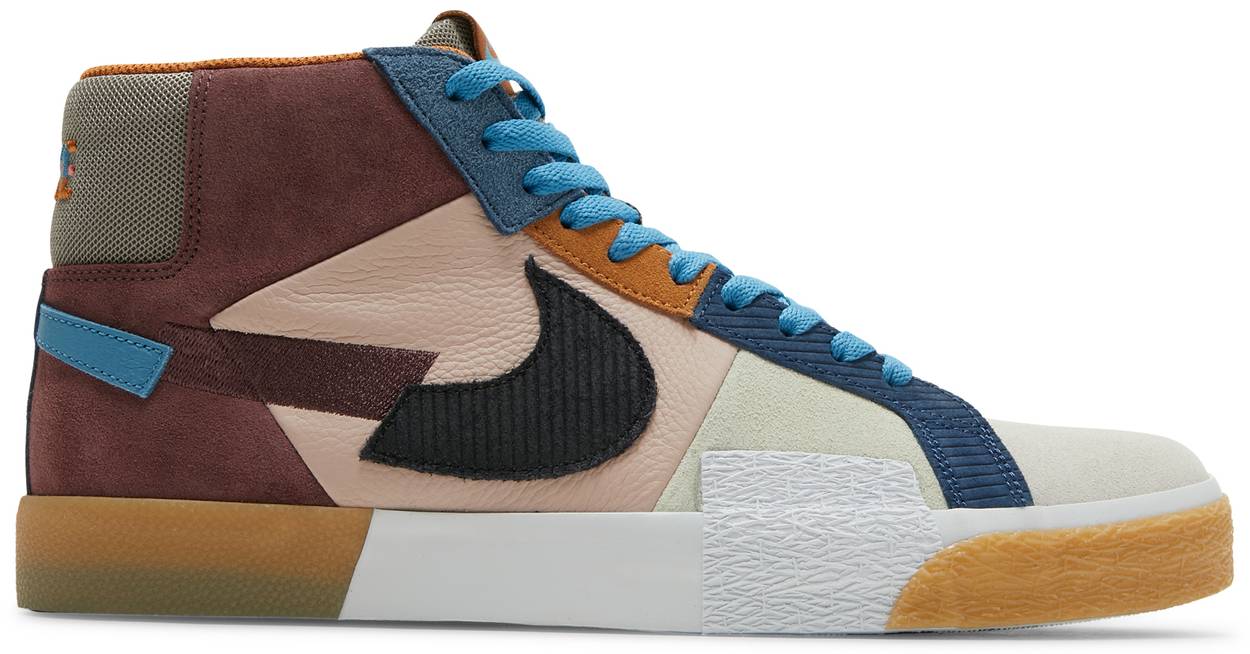 NIKE SB BLAZER MID PREMIUM DARK WINE / BLACK / PINK OXFORD
