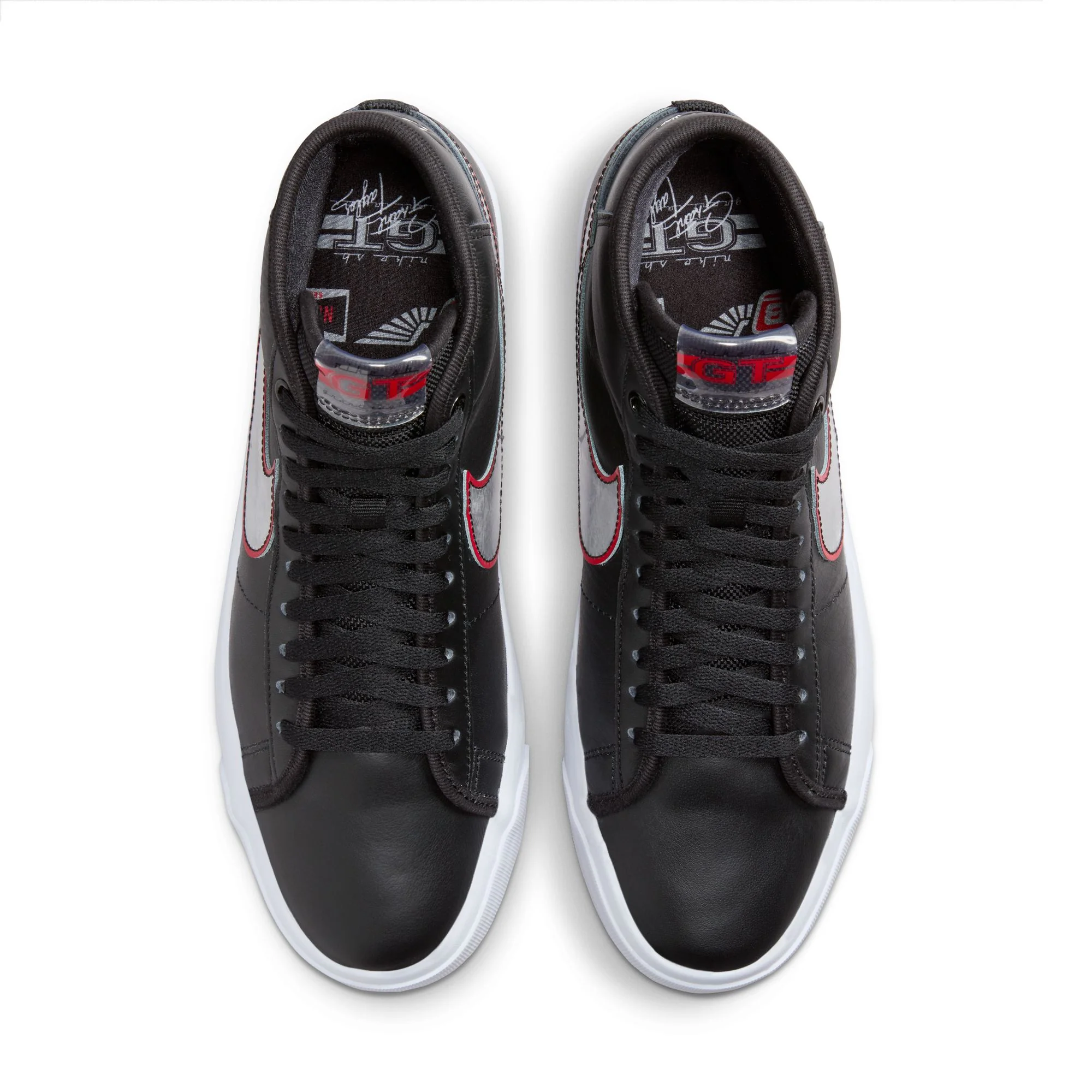 NIKE SB BLAZER MID PRO GT BLACK / METALLIC SILVER - Image 5