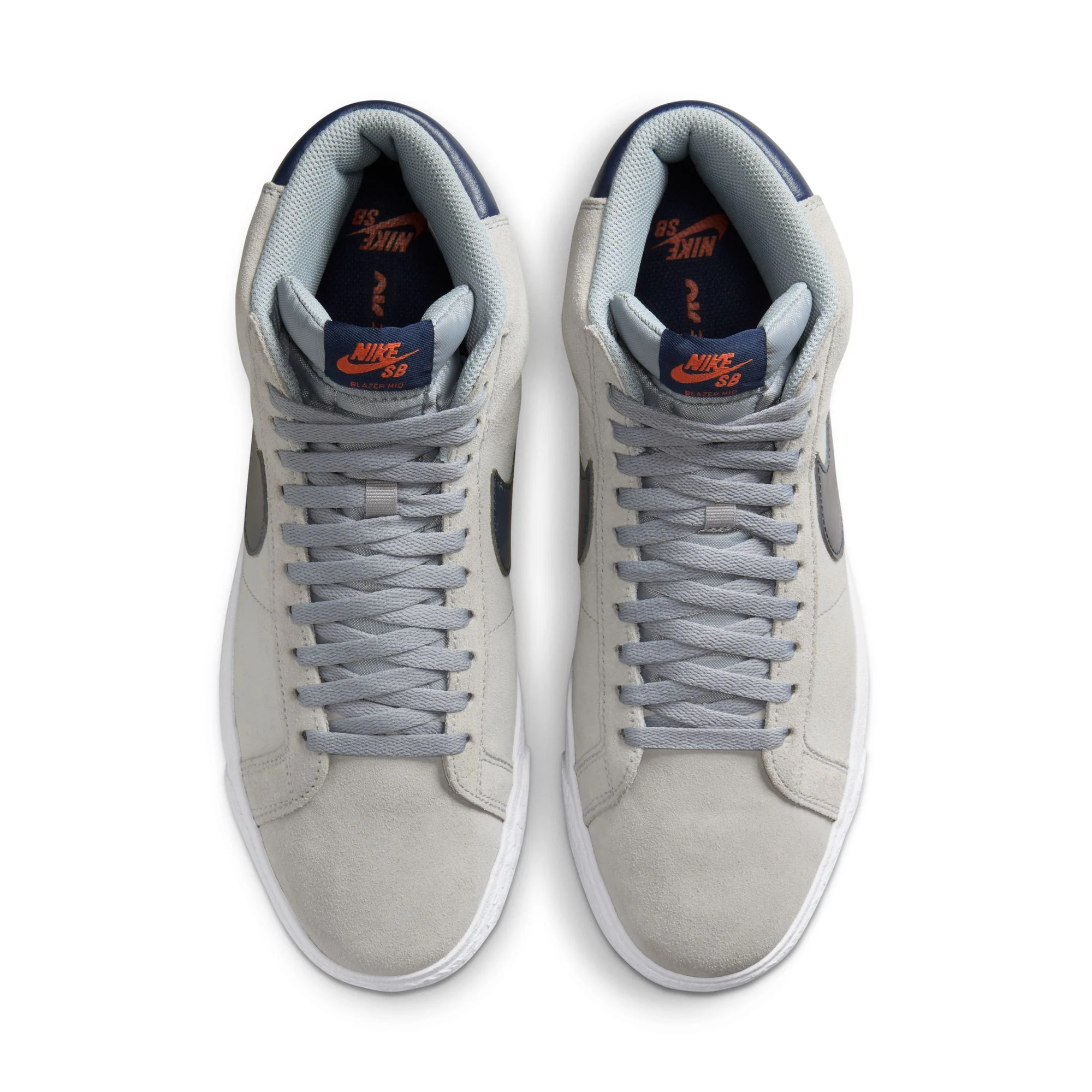 NIKE SB BLAZER MID WOLF GREY / MIDNIGHT NAVY - Image 5