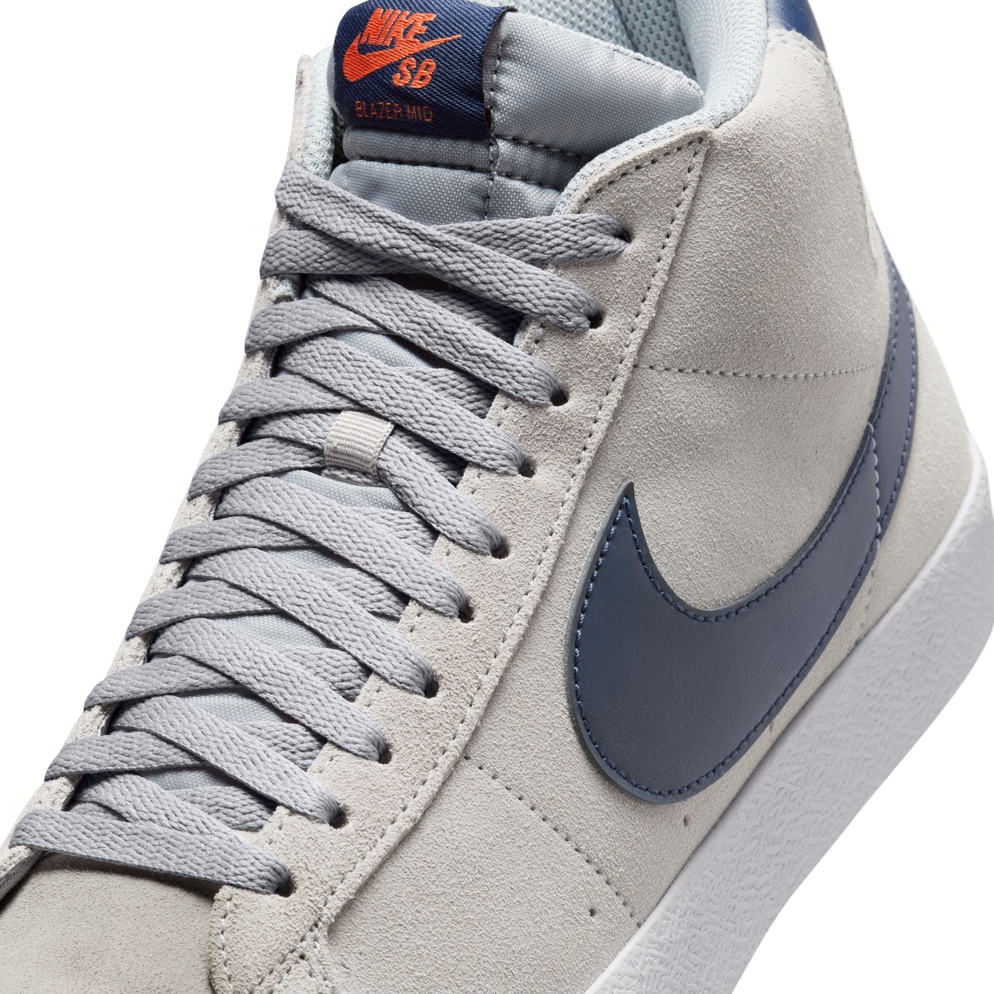 NIKE SB BLAZER MID WOLF GREY / MIDNIGHT NAVY - Image 8