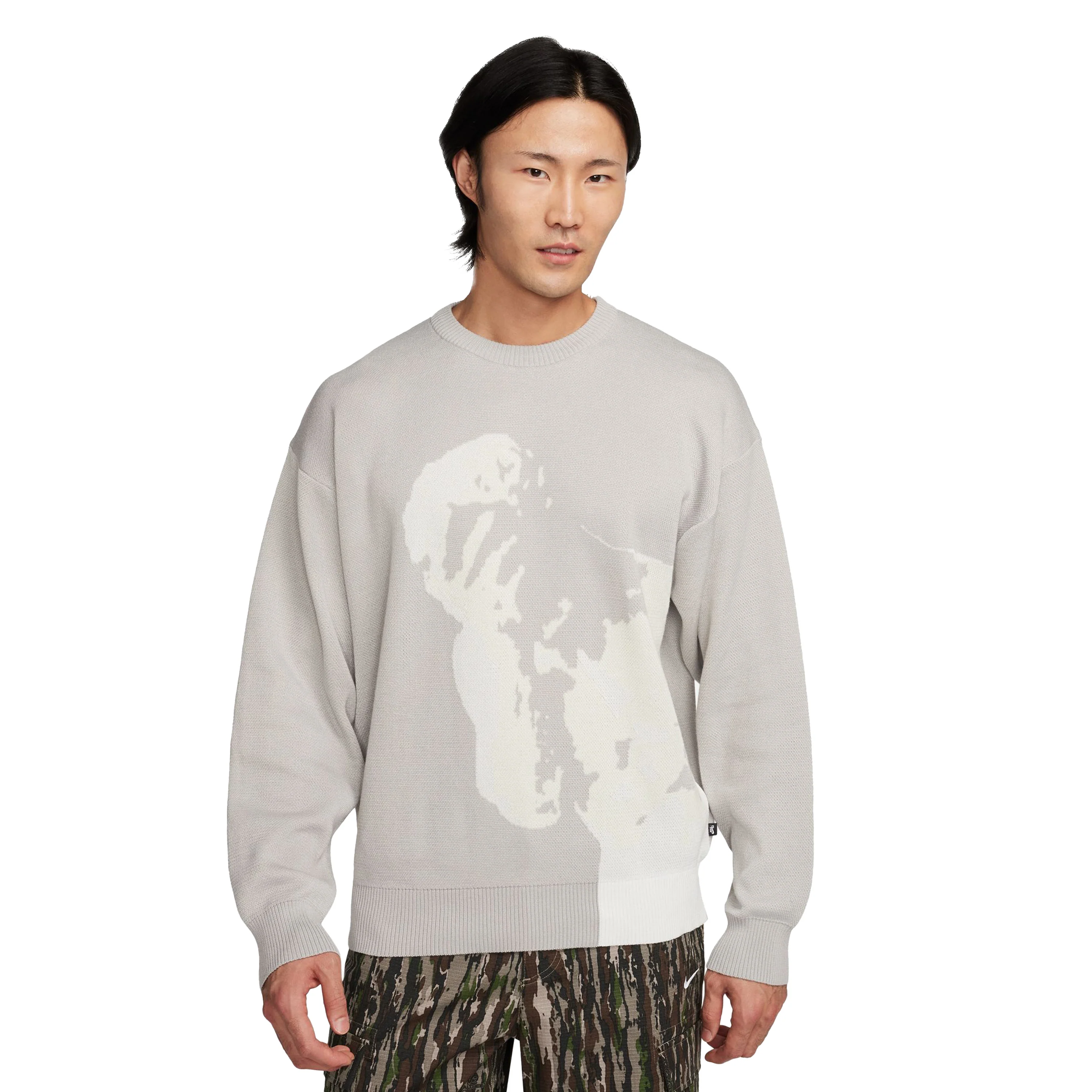NIKE SB 'CITY OF LOVE' KNIT SWEATER GREY / LIGHT IRON