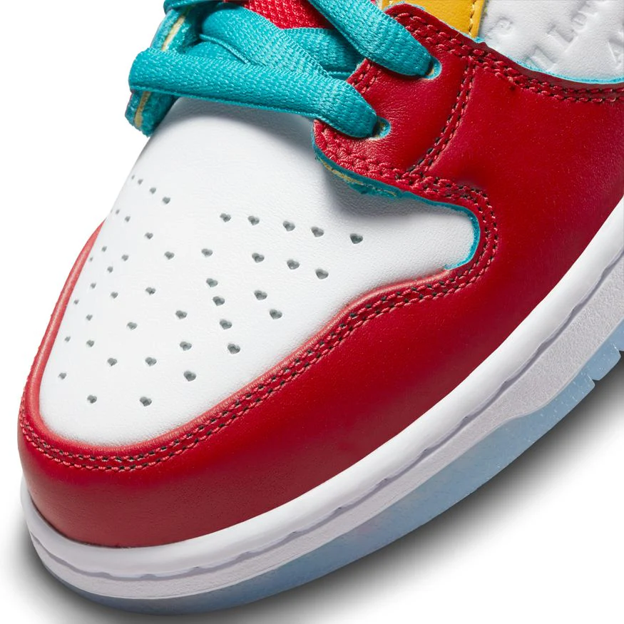NIKE SB DUNK HIGH PRO "FRO SKATE" WHITE/METALLIC GOLD-UNIVERSITY RED - Image 4