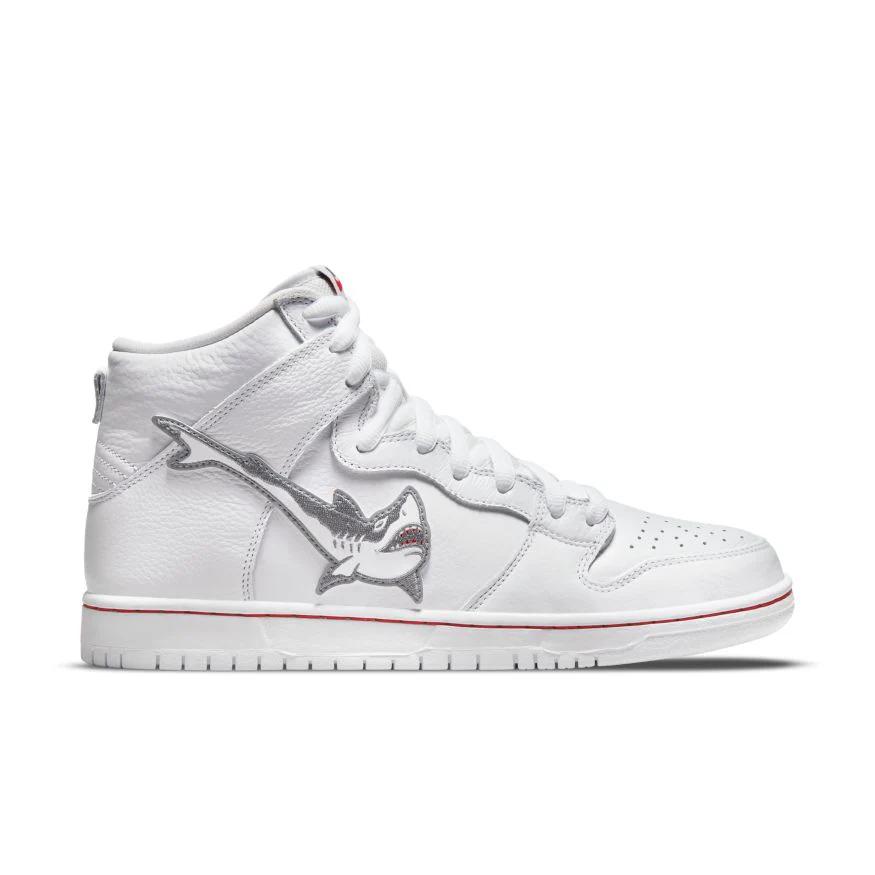 NIKE SB DUNK HIGH PRO ISO OSKI SHARK WHITE / COOL GREY