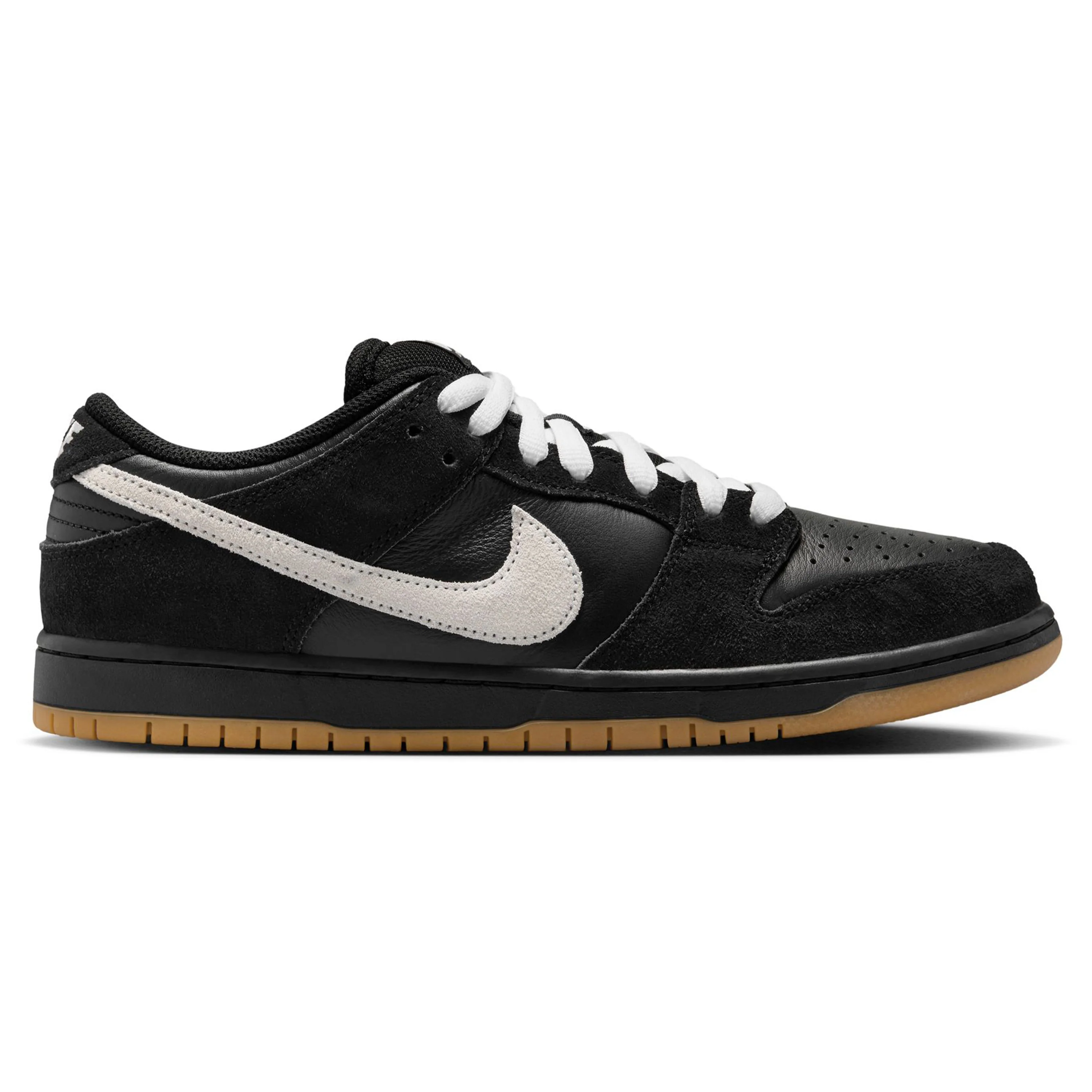 NIKE SB DUNK LOW PRO BLACK / WHITE-BLACK-GUM LIGHT BROWN