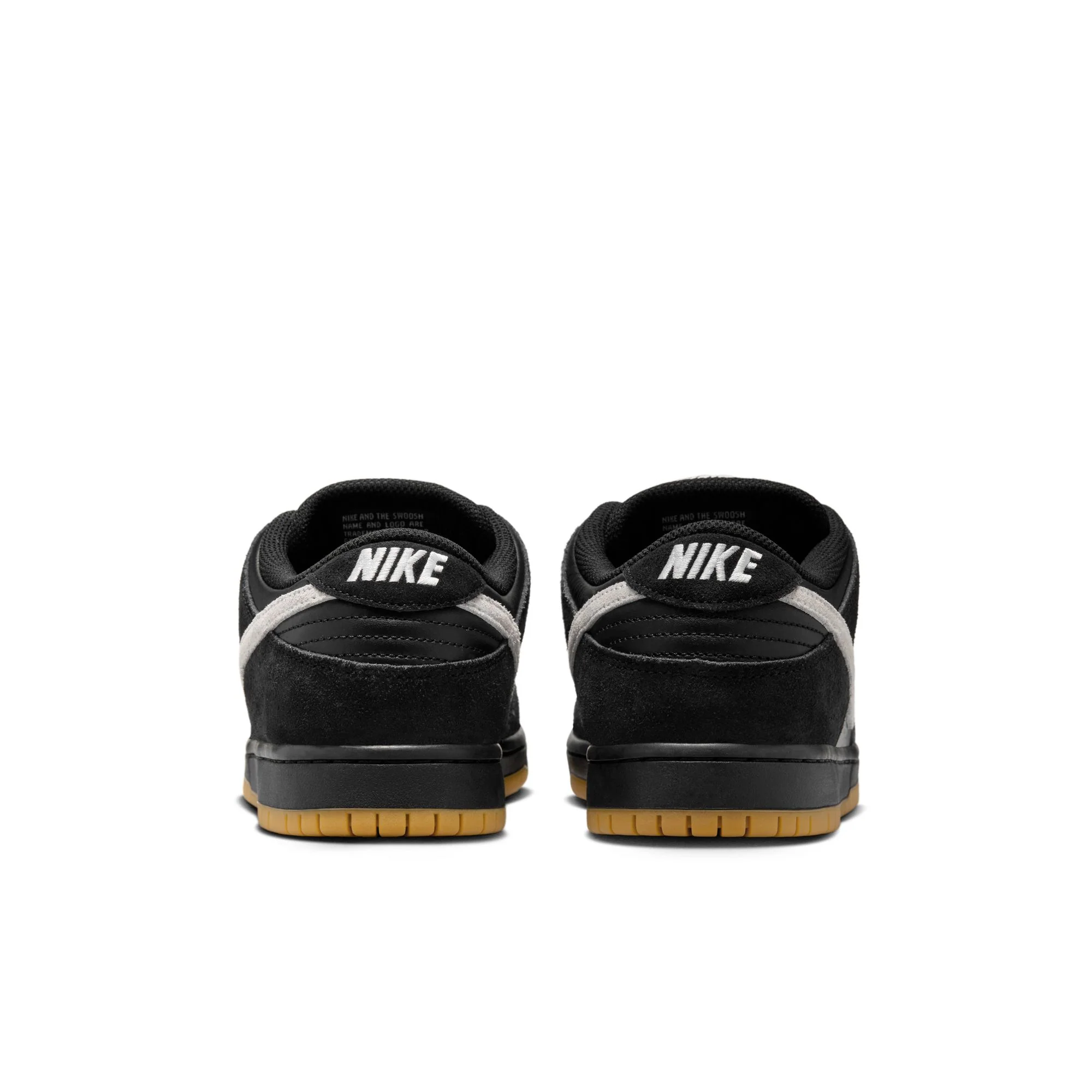 NIKE SB DUNK LOW PRO BLACK / WHITE-BLACK-GUM LIGHT BROWN - Image 4