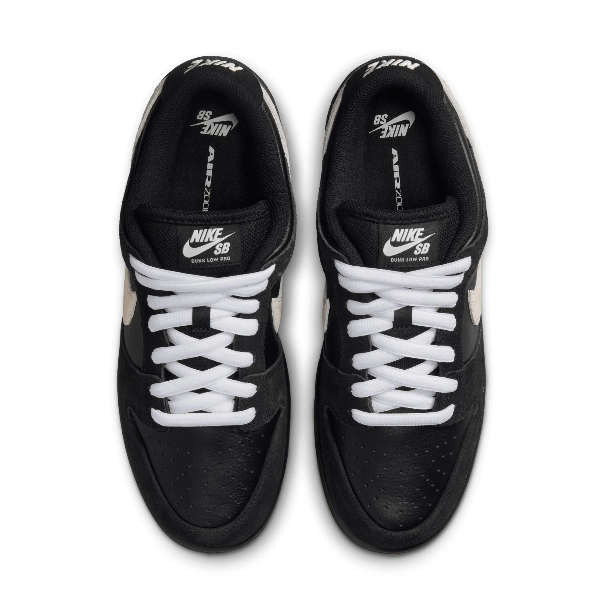 NIKE SB DUNK LOW PRO BLACK / WHITE-BLACK-GUM LIGHT BROWN - Image 5