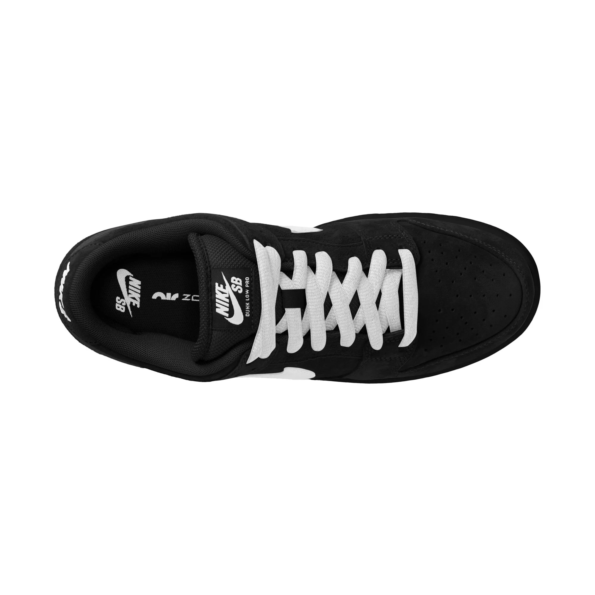 NIKE SB DUNK LOW PRO BLACK / WHITE-BLACK-GUM LIGHT BROWN - Image 6