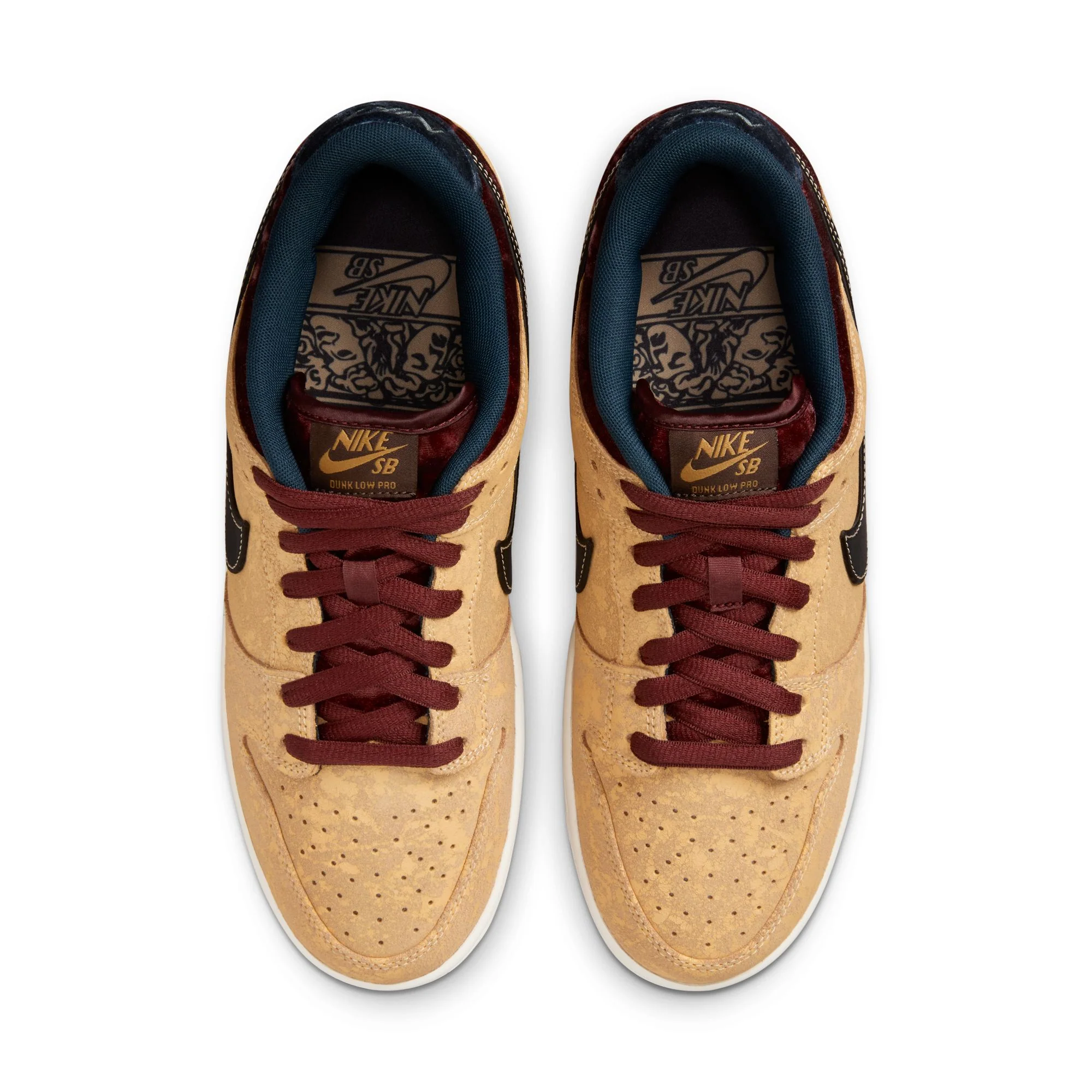 NIKE SB DUNK LOW PRO CELESTIAL GOLD/BLACK-DARK TEAM RED - Image 6