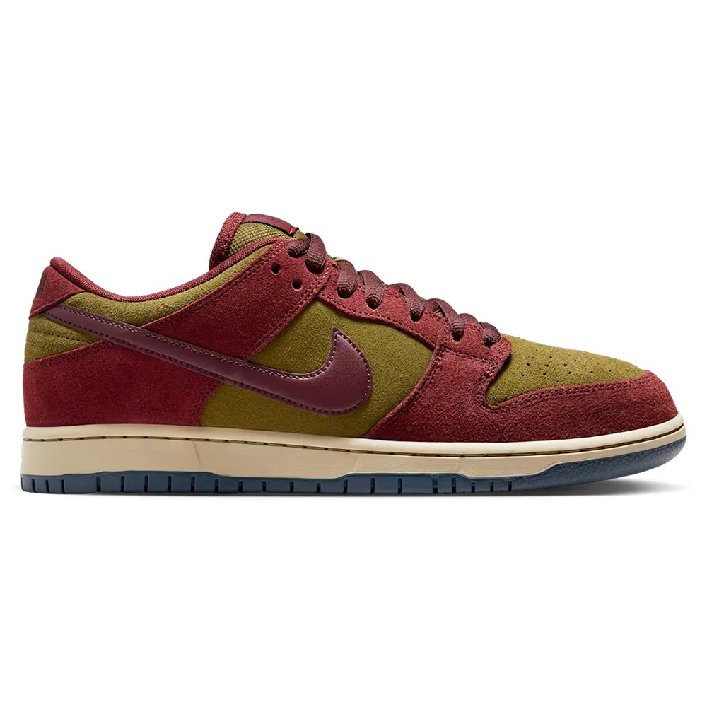 NIKE SB DUNK LOW PRO DARK TEAM RED / OLIVE FLAK