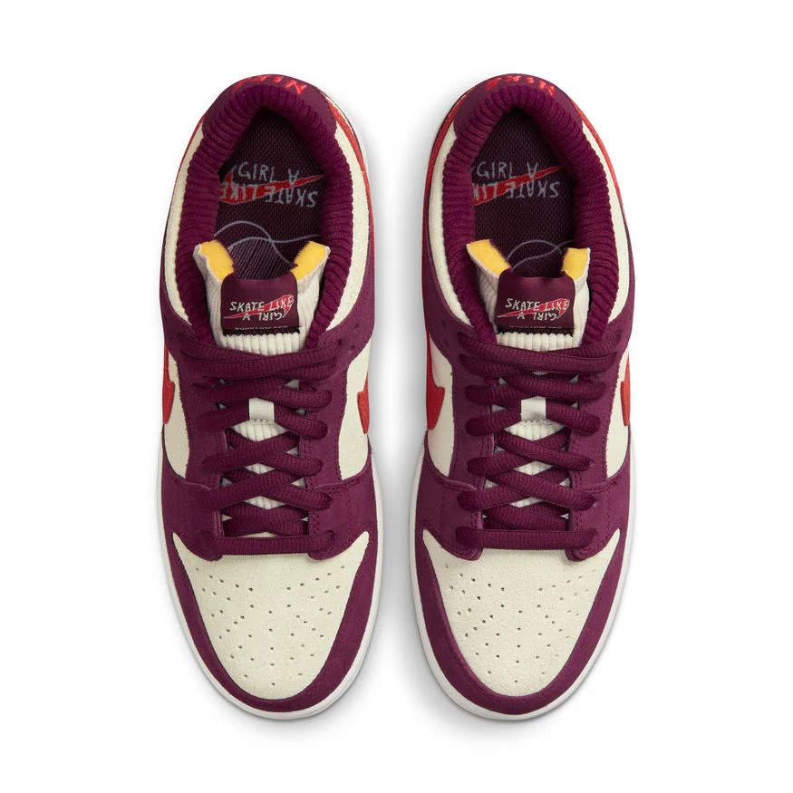 NIKE SB DUNK LOW PRO "SKATE LIKE A GIRL" DARK BEETROOT / CRIMSON - Image 10