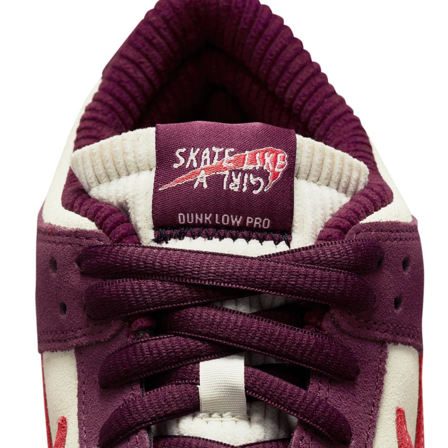 NIKE SB DUNK LOW PRO "SKATE LIKE A GIRL" DARK BEETROOT / CRIMSON - Image 2
