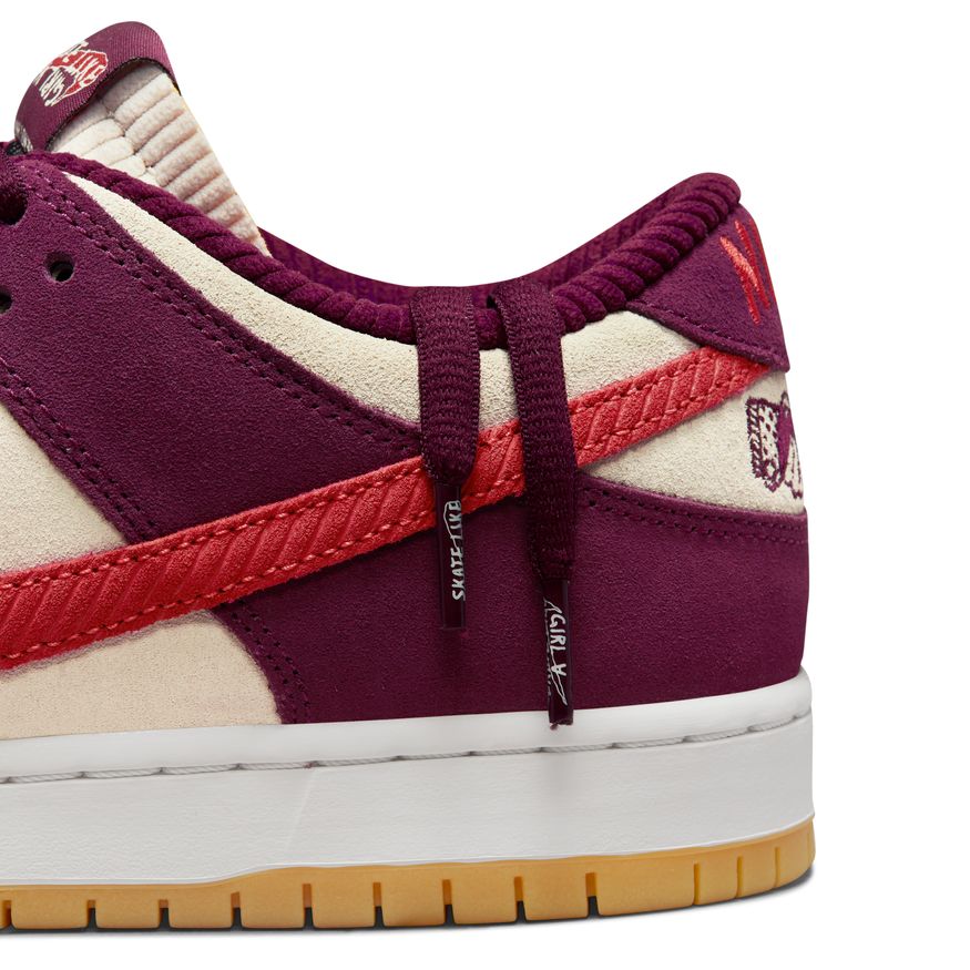 NIKE SB DUNK LOW PRO "SKATE LIKE A GIRL" DARK BEETROOT / CRIMSON - Image 8