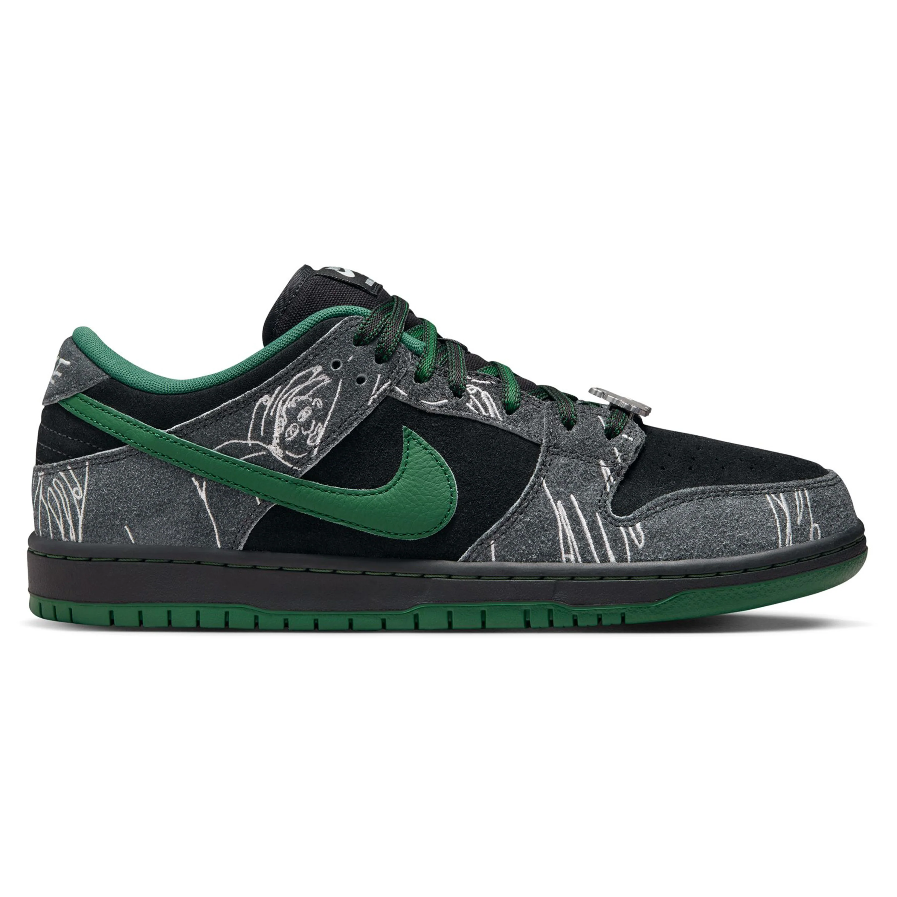 NIKE SB DUNK LOW X THERE BLACK/GORGE GREEN-SUMMIT WHITE