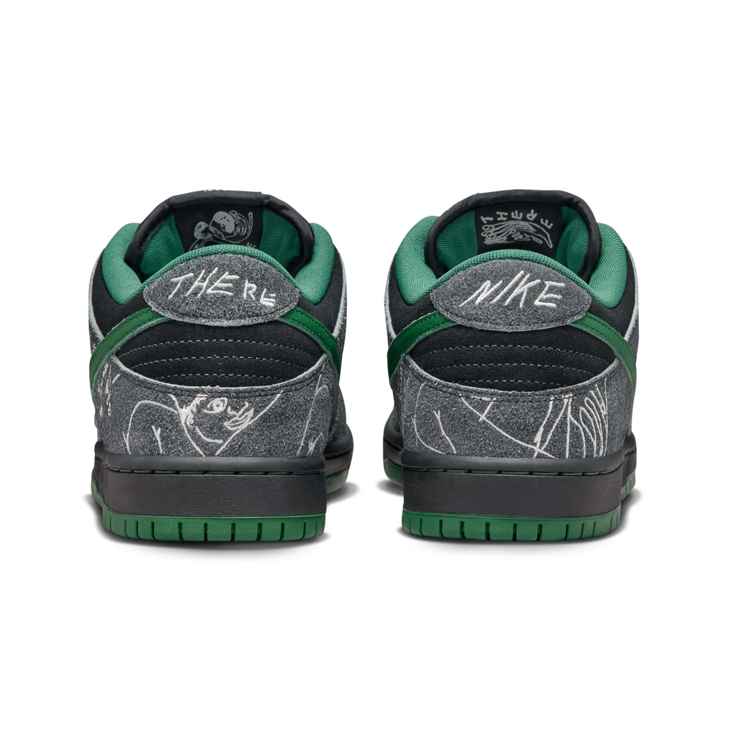 NIKE SB DUNK LOW X THERE BLACK/GORGE GREEN-SUMMIT WHITE - Image 3